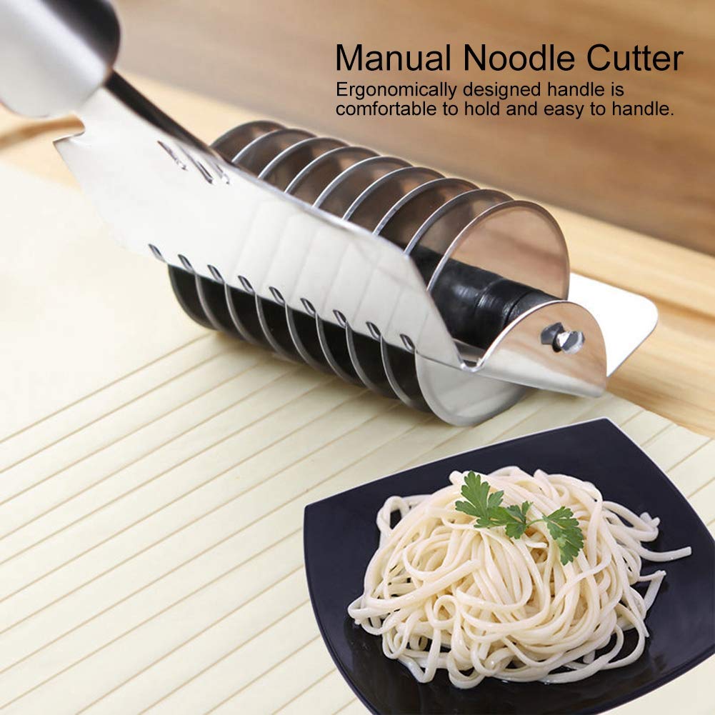 Jerliflyer Noodle Lattice Cutter - 2 Pack Stainless Steel Pastry Roller for Pasta Dough | Time-Saving Kitchen Tool for Homemade Pasta, Dumplings & Baking | Perfect for Italian Cuisine & Asian Cooking