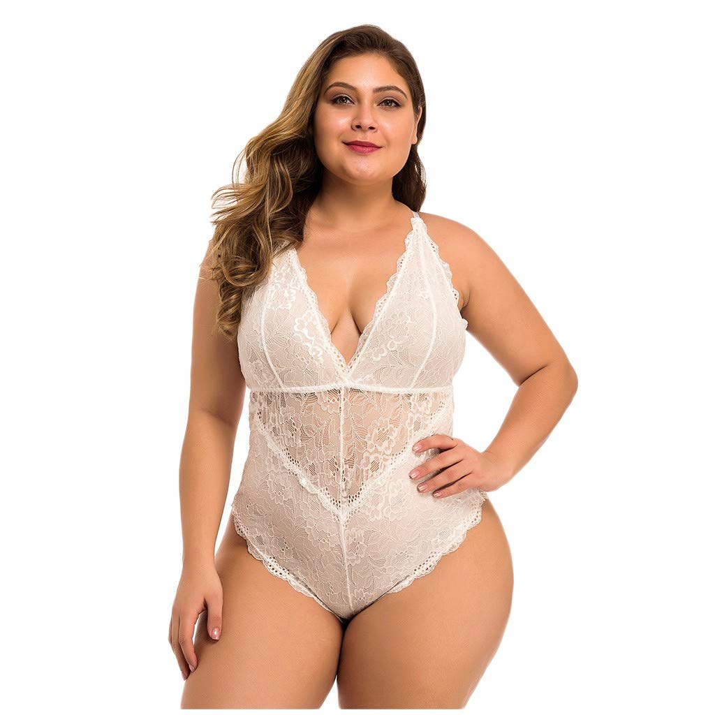 Sexy Red Lingerie for Women - Eyelash Lace Bodysuit with Snap Crotch Teddy Nightwear | Romantic Date Night, Valentine's Gift, Boudoir Photoshoot