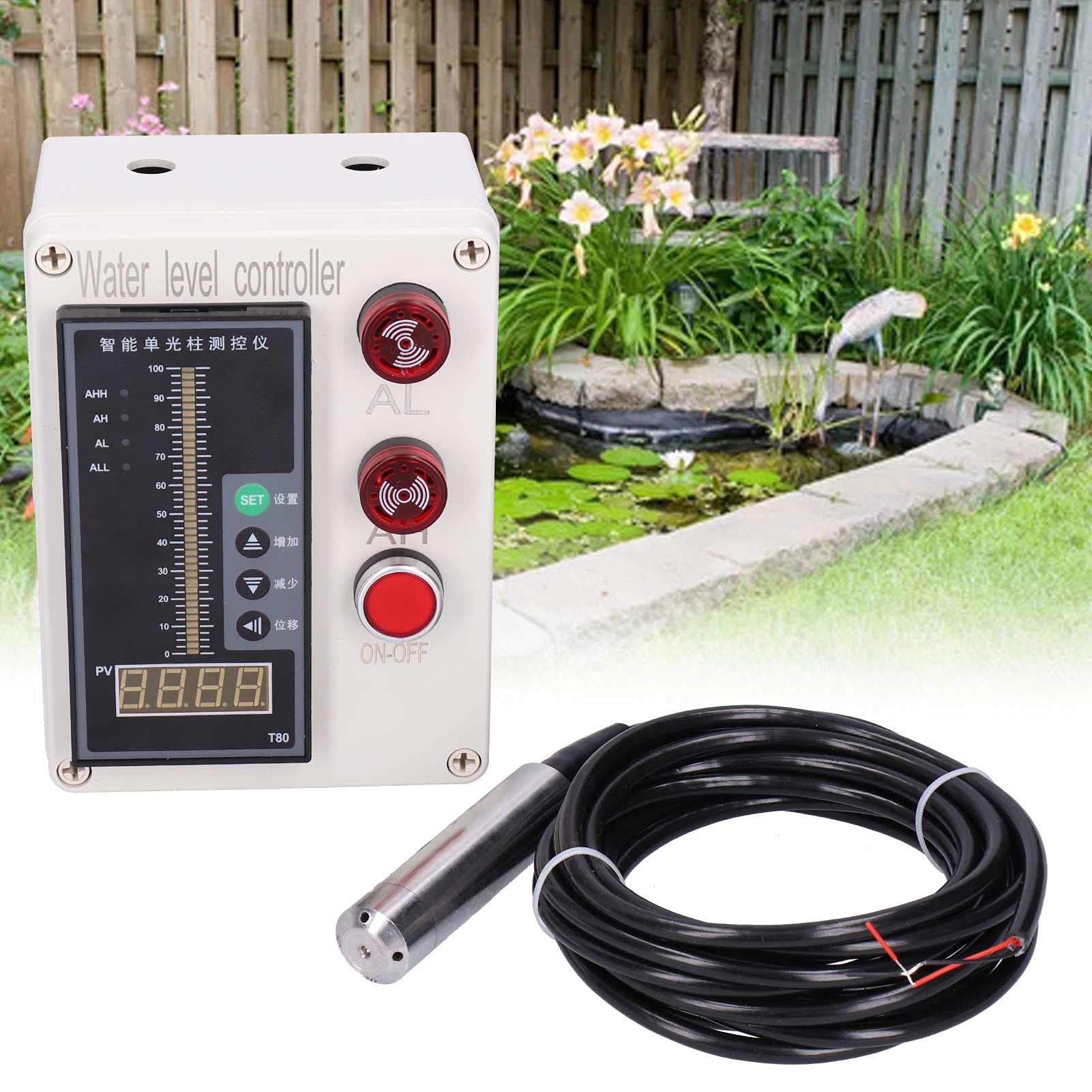 Automatic Water Level Controller - Liquid Level Sensor with Float Switch for Tanks, Pools & Aquariums | Plastic Water Level Indicator for Home, Industrial & Agricultural Use