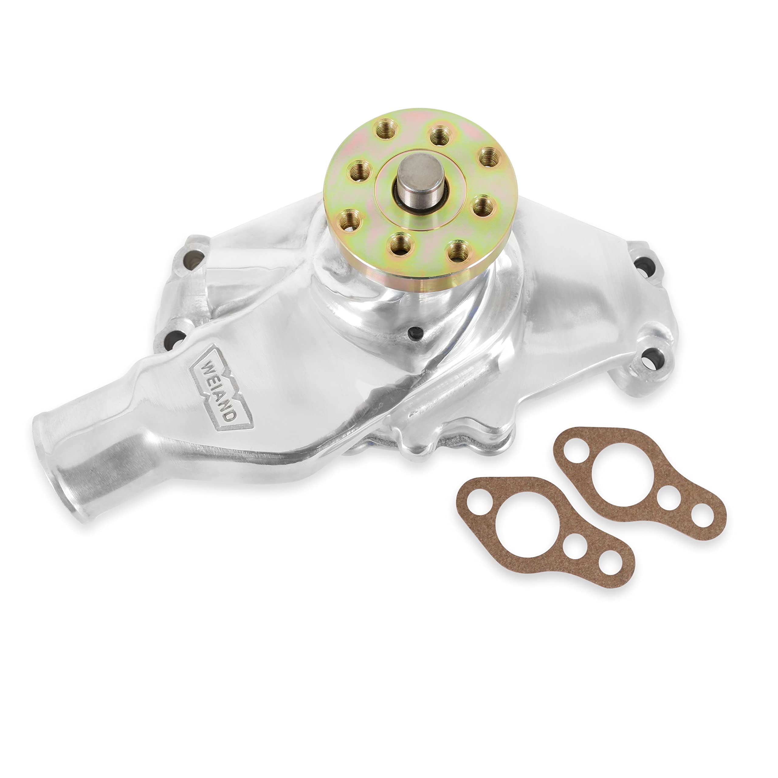 Weiand 9208P High Performance Water Pump - Aluminum Alloy, Universal Fit for Chevy, Ford, Dodge - Perfect for Hot Rods, Muscle Cars & Engine Upgrades