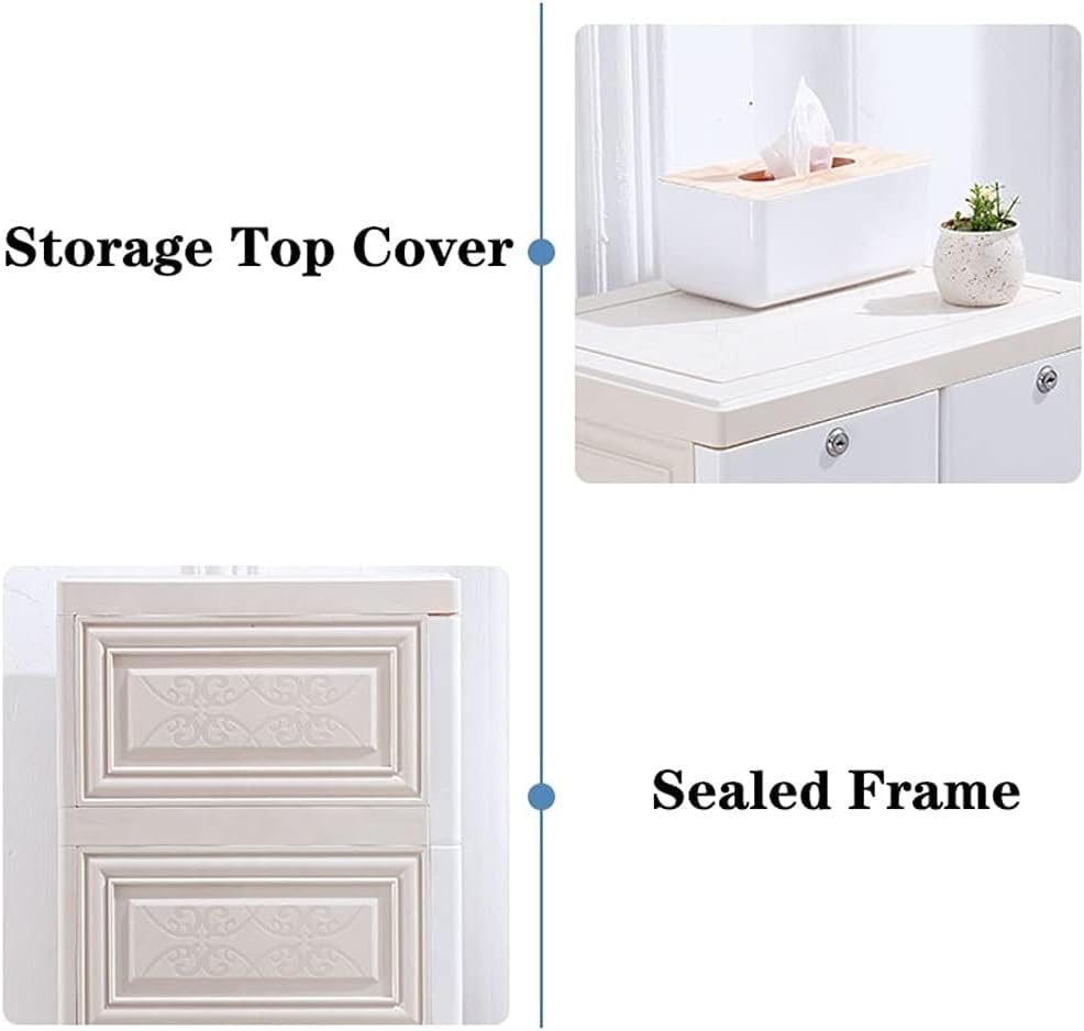 6-Layer Plastic Storage Bins & Cabinet Drawers - Multi-Purpose Kids Wardrobe Organizer & Household Storage Box for Clothes, Toys, Books | Perfect for Bedroom, Nursery, Playroom Organization