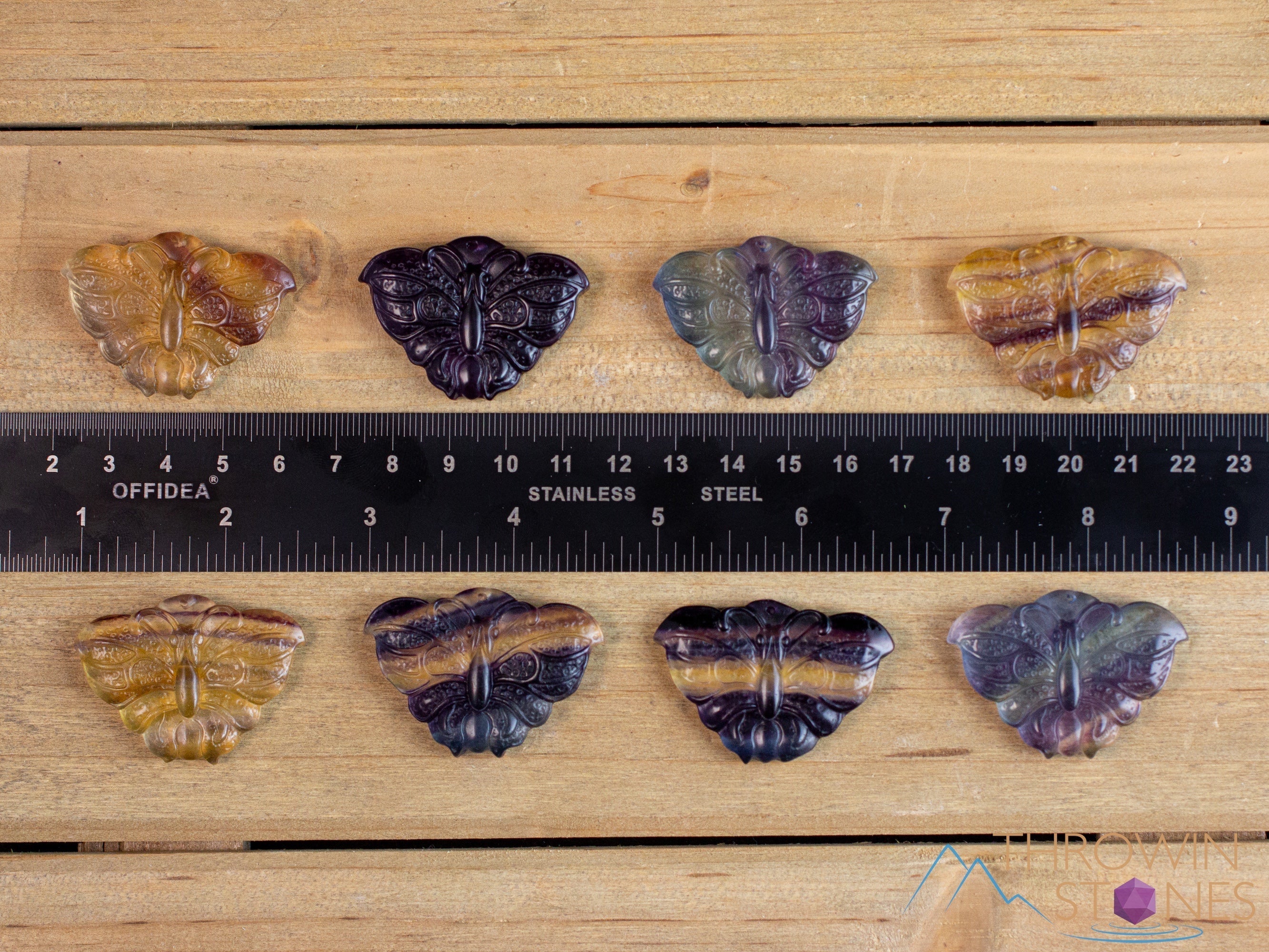 Rainbow Fluorite Crystal Butterfly Pendant - Handmade Healing Stone Jewelry for Women, Unique Crystal Carving Necklace for Energy Balancing & Chakra Healing | Perfect for Meditation, Yoga & Spiritual Gifts