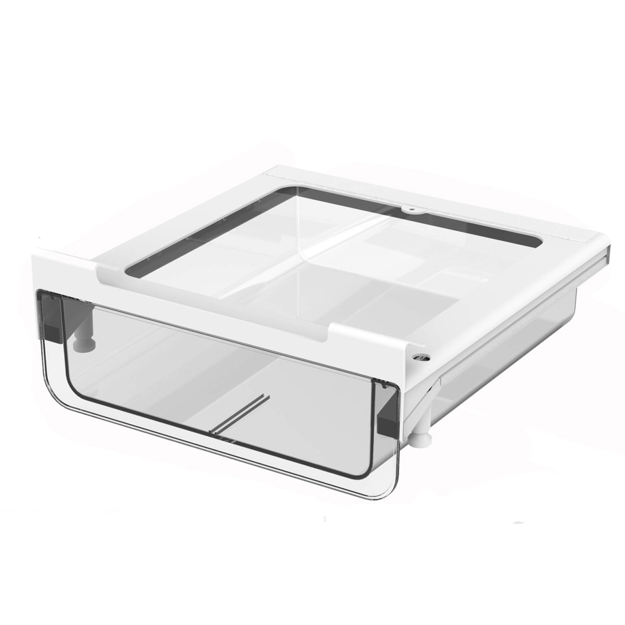Clear Refrigerator Organizer Drawer - Under Shelf Storage Bins for Fridge & Pantry | Space-Saving Pull-Out Cabinet Organizer for Kitchen, Bathroom & Office Use