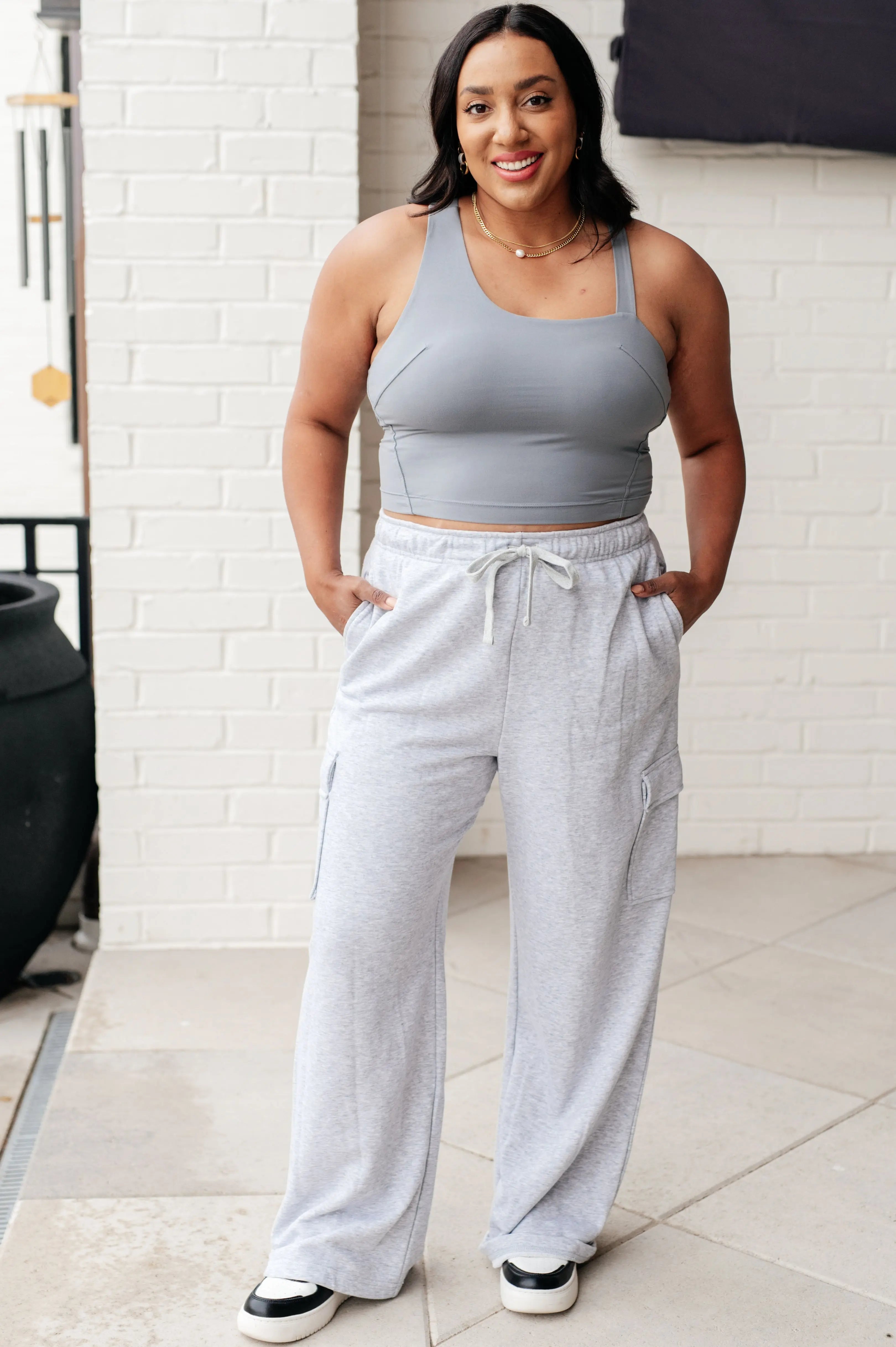Doing it For Me Asymmetrical Tank Top - Rhino Grey | Women's Fashion Asymmetrical Shirt for Casual Wear & Summer Outfits