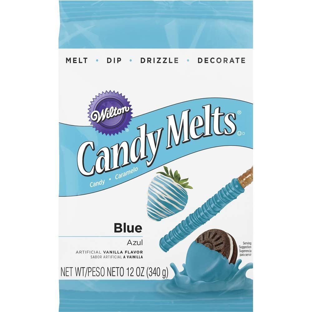Wilton Blue Candy Melts® - 12 oz (340g) Bulk Candy for Baking, Cake Decorating, Chocolate Dipping & Candy Making - Perfect for Parties, Holidays & DIY Treats