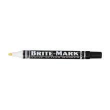 DYKEM BRITE-MARK Medium Industrial Markers - Black Bullet Tip (48 Pack) | Permanent Ink for Metal, Plastic, Wood | Ideal for Warehouse, Construction & Automotive Use