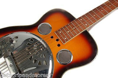 FLINTHILL Square Neck Resonator Guitar Sunburst Finish - High-Quality Dobro Guitar for Bluegrass & Slide Playing - Perfect for Live Performances & Studio Recording