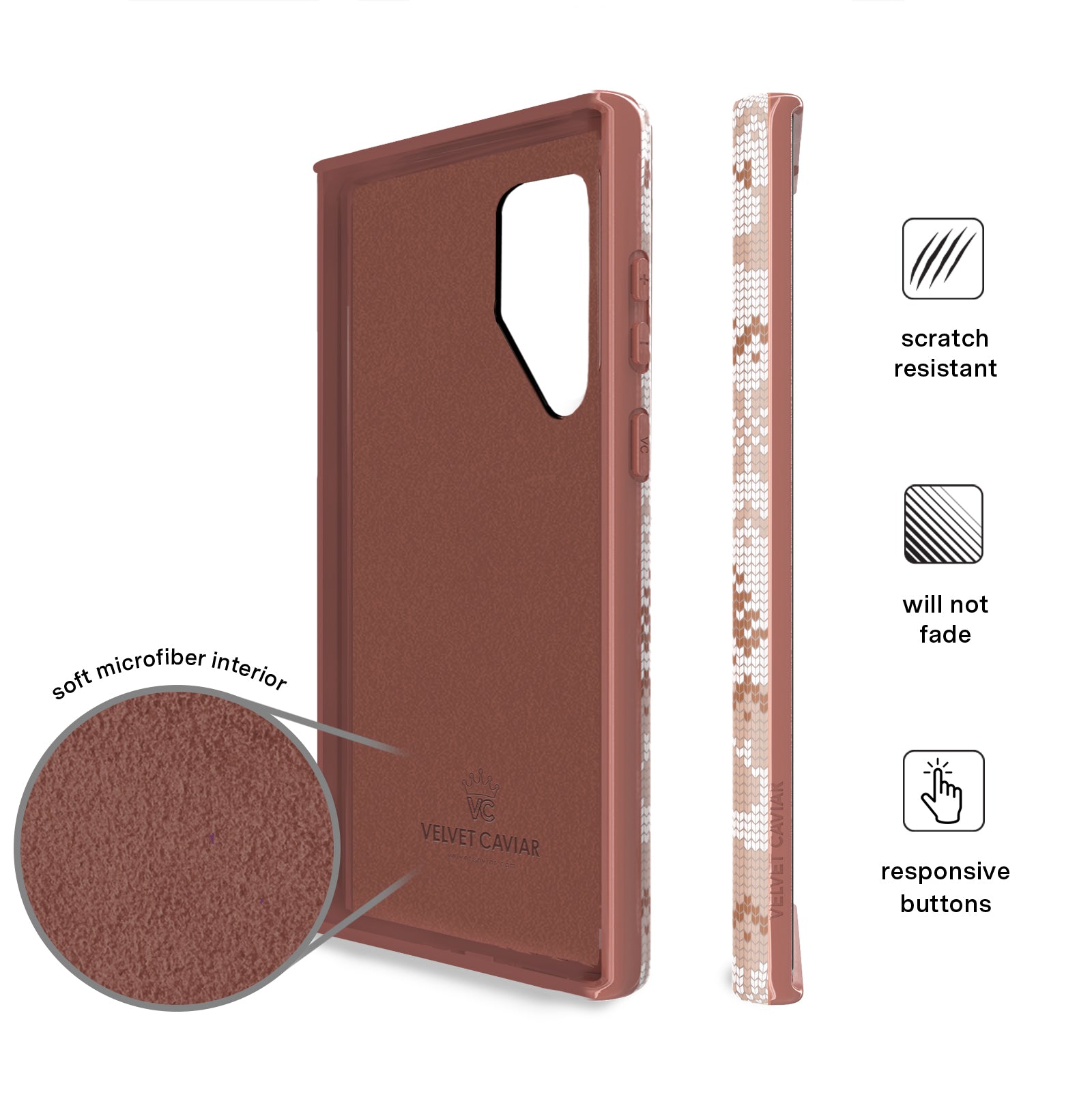 Soft & Cozy Chai Sweater Pattern Samsung Phone Case - Perfect for Fall Fashion & Everyday Protection