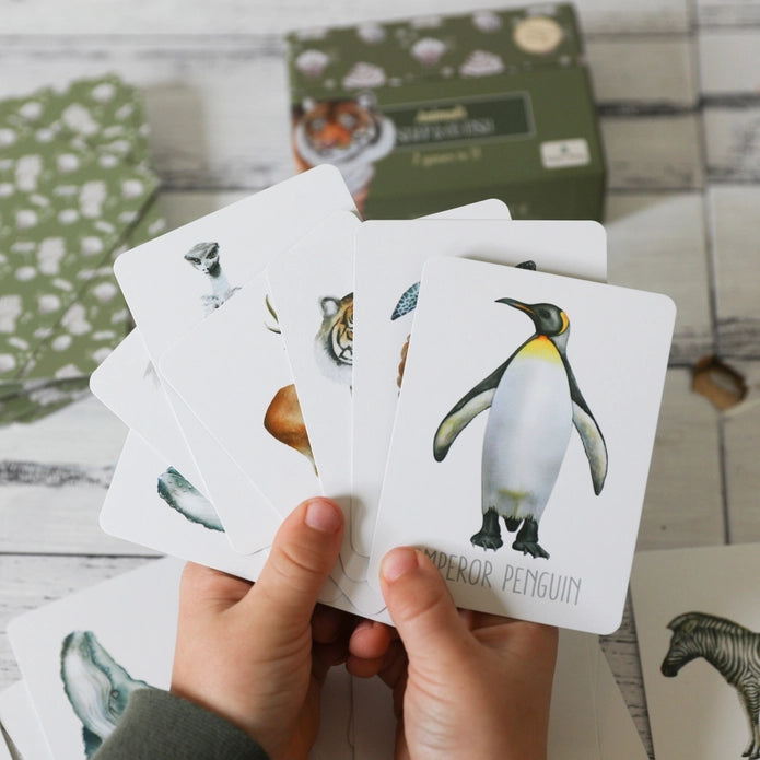 Animals Snap & Go Fish - 2-in-1 Fun Card Games for Kids | Family Game Night & Travel Entertainment