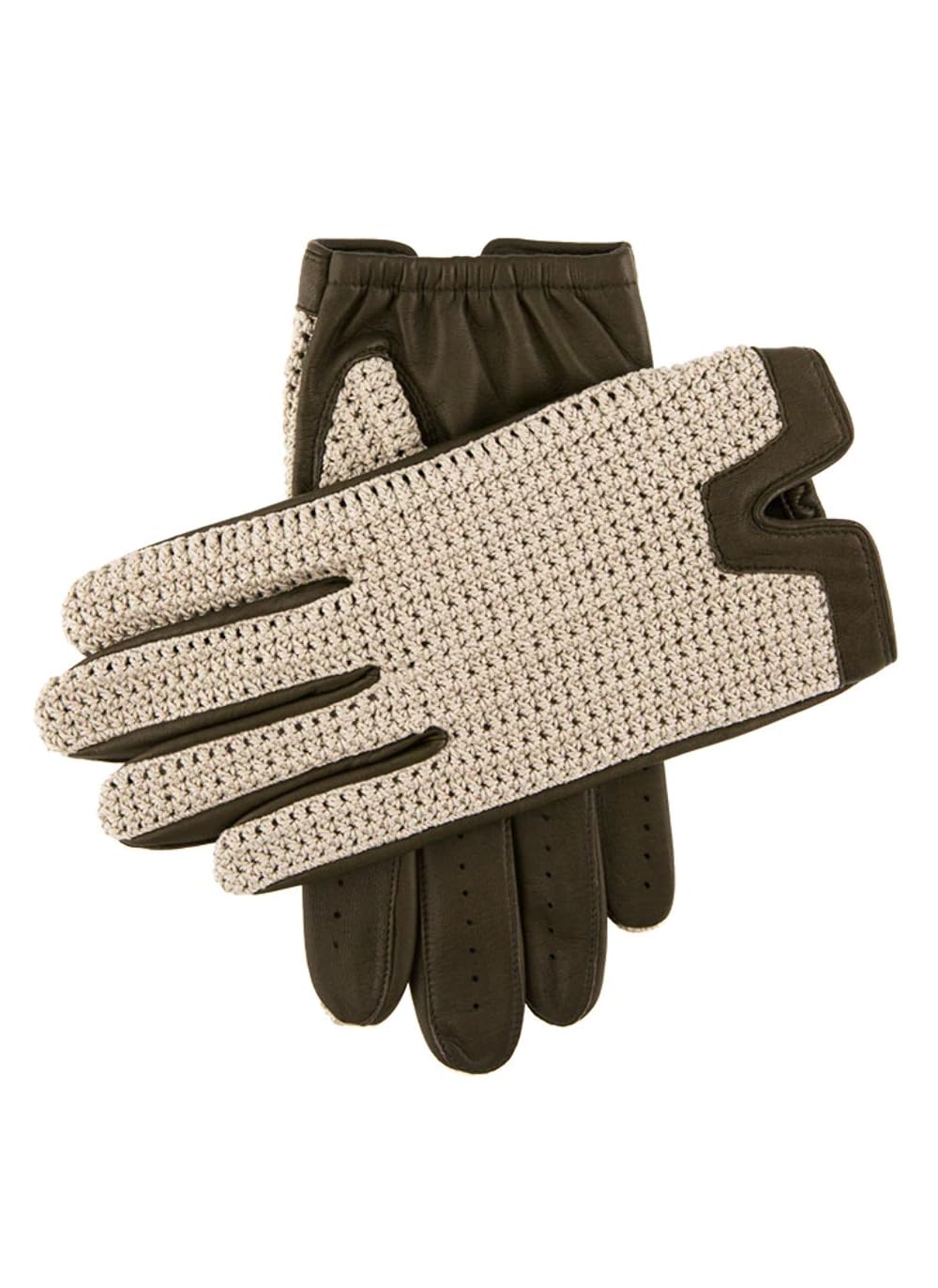 Dents Men's Donnington Crochet Back Driving Gloves - Black | Premium Leather Gloves for Driving, Fashion & Winter | Classic Style for Everyday Wear & Special Occasions