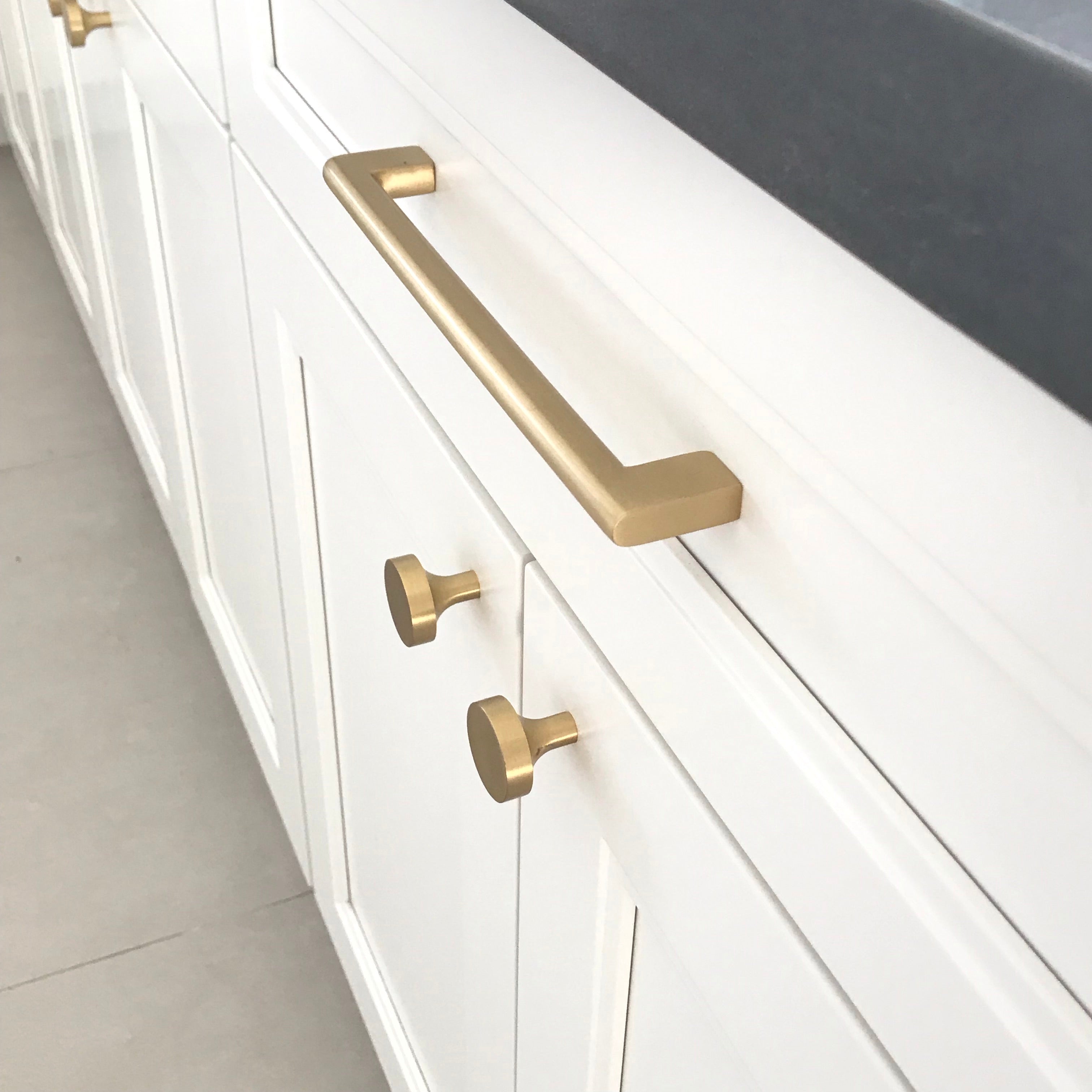 Luxury Satin Brass Drawer Pulls & Cabinet Knobs - Elegant Hardware for Kitchen, Bathroom & Furniture Upgrade | Home Decor & DIY Renovation