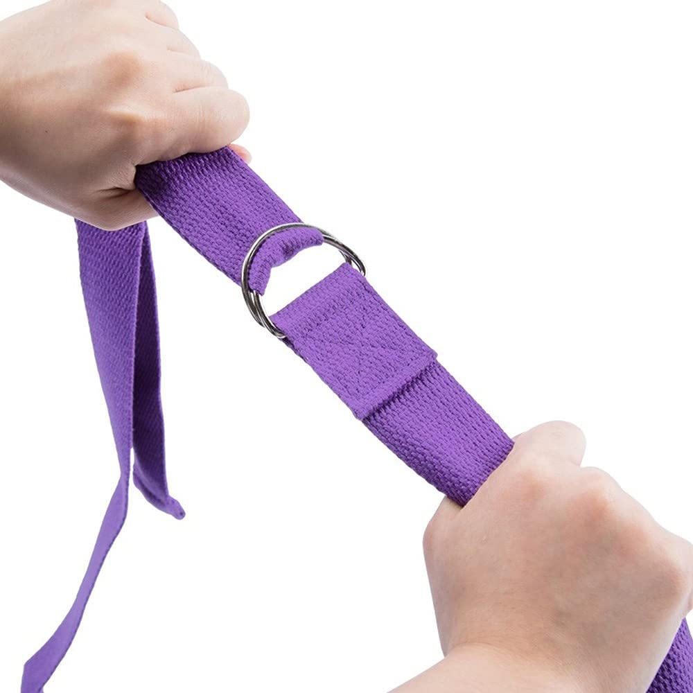 Women's Yoga Belt with D-Ring & Stretch Strap - Adjustable Fitness Resistance Band for Waist, Leg & Gym Workouts - Perfect for Yoga, Pilates & Home Exercise