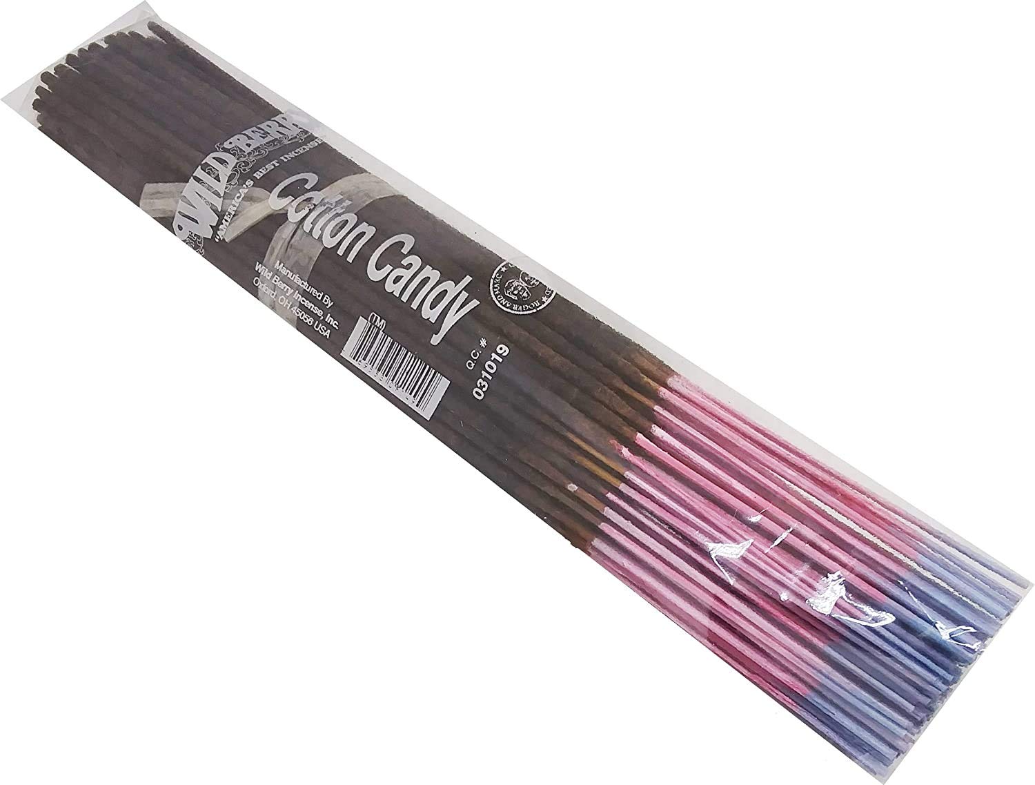 50 Pack Wildberry Above Posh Cotton Candy Scented Incense Sticks - Premium Aromatherapy for Relaxation, Meditation & Home Fragrance