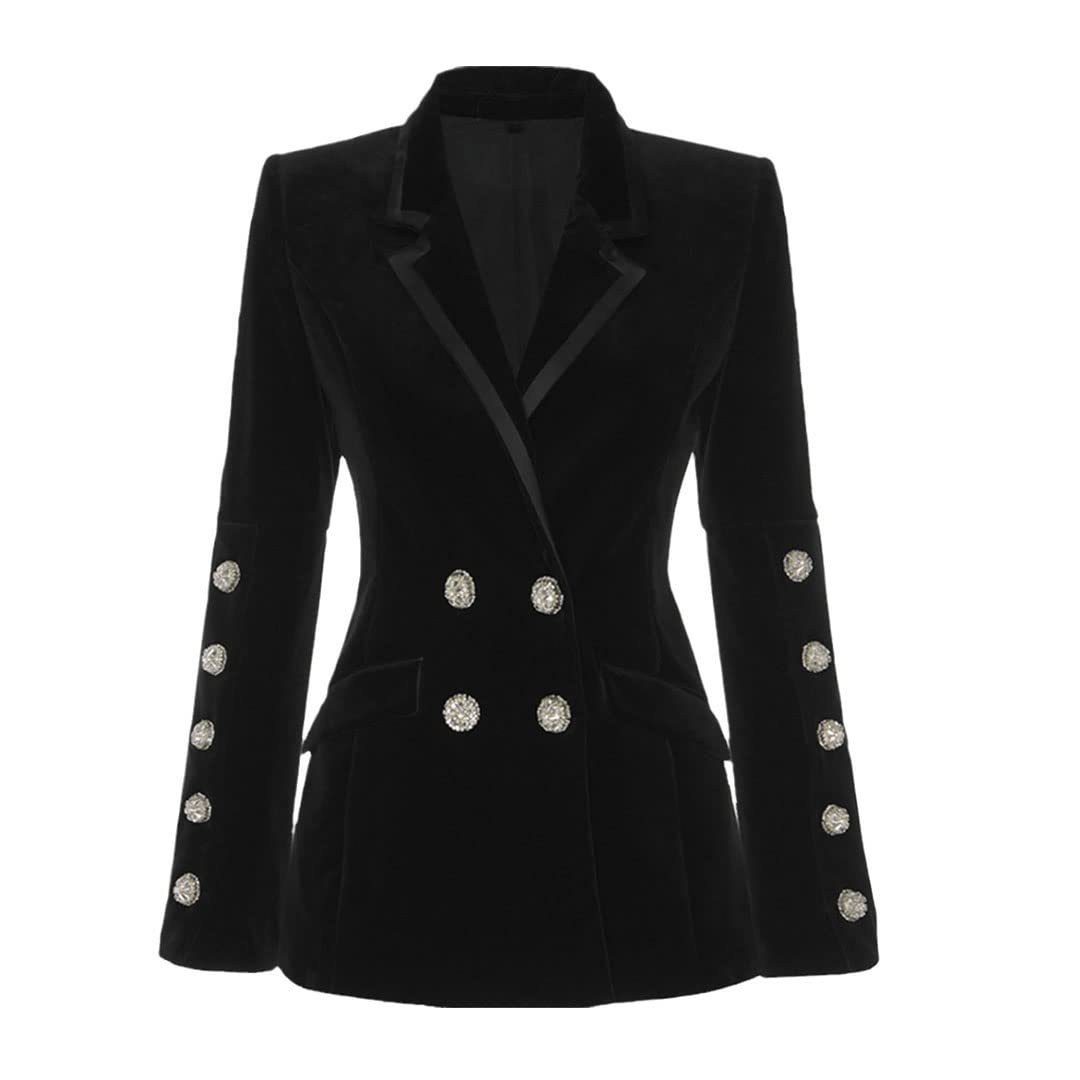 Women's Sexy Long Sleeve Blazer Dress - Formal Office Work Jacket with Notched Lapel & Diamond Buttons for Fall Winter | Business Attire, Professional Outfits, Career Wear