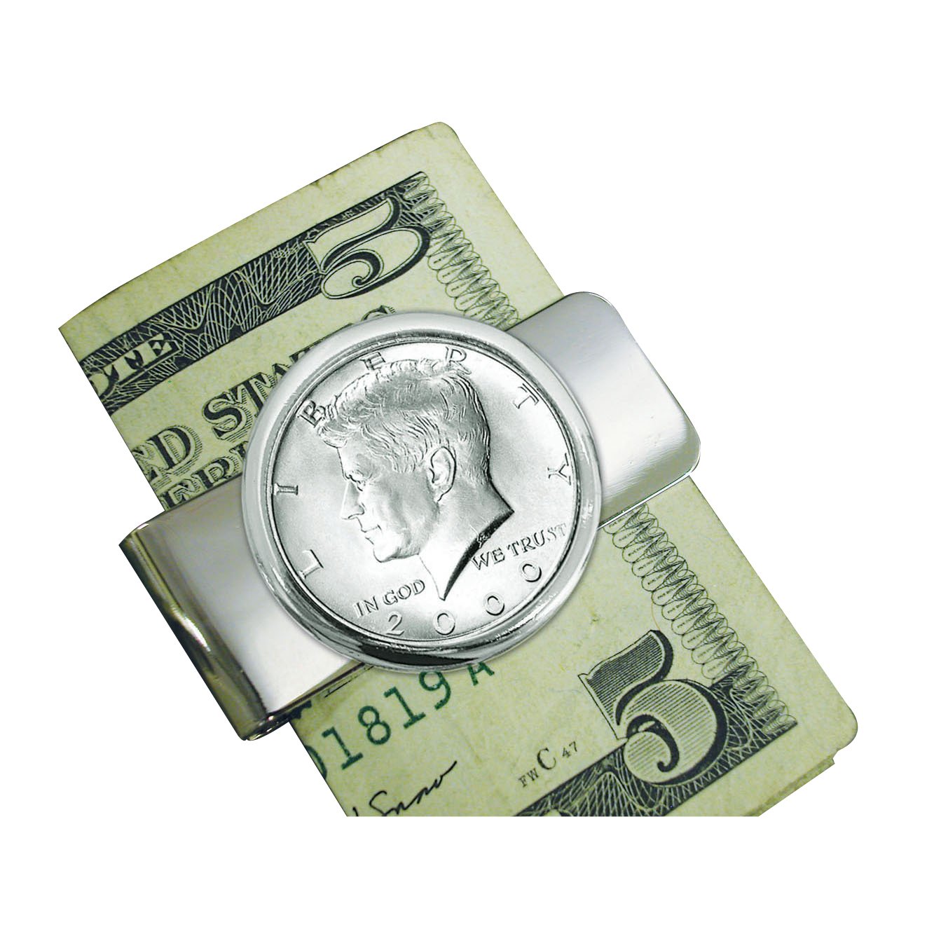 American Coin Treasures JFK Half Dollar Coin Money Clip - Genuine US Currency Gift for Collectors & History Buffs - Perfect for Weddings, Graduations & Special Occasions
