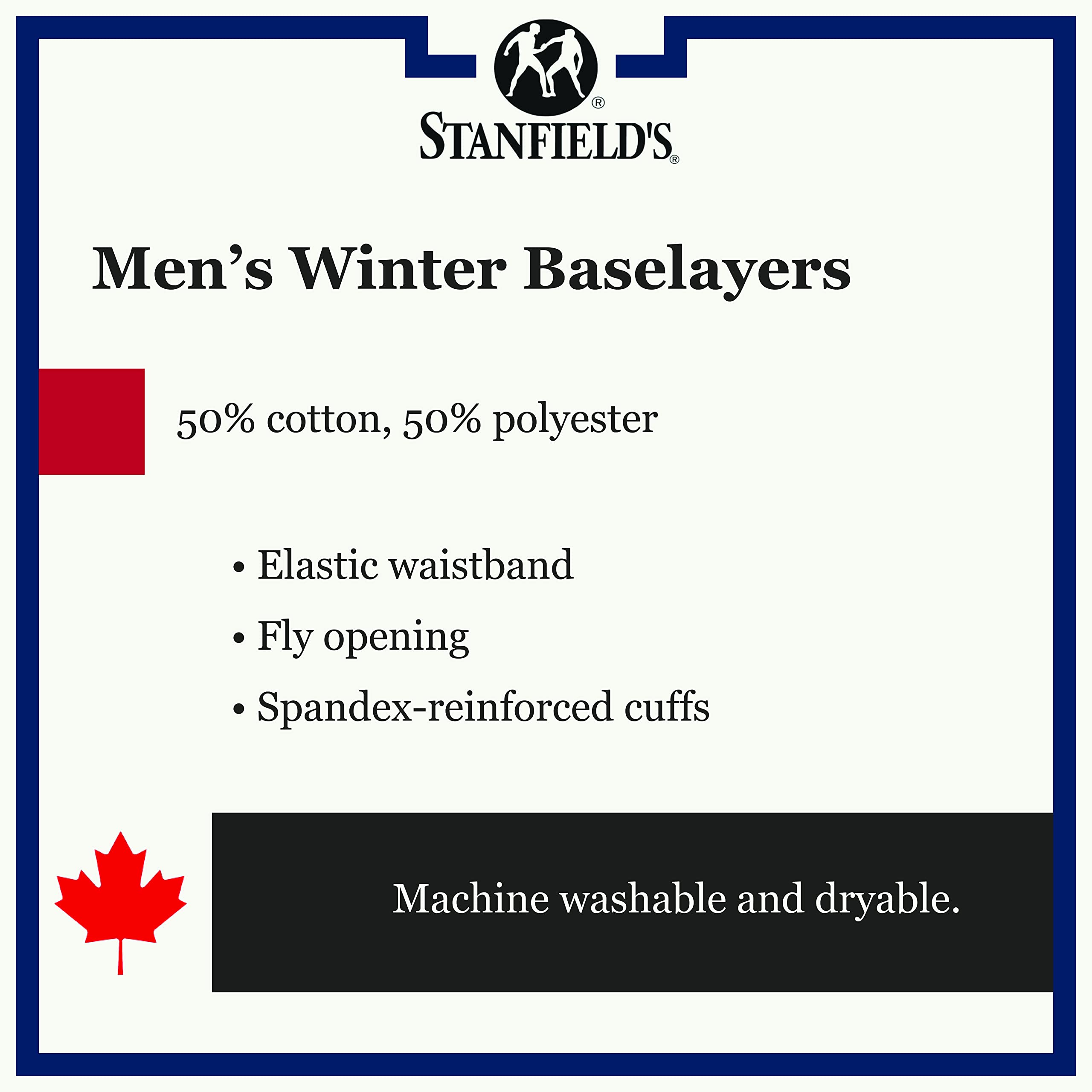 Stanfield's Men's Thermal Waffle Knit Baselayer Long Underwear - Warm Winter Thermal Underwear for Men, Ideal for Cold Weather, Outdoor Activities & Layering