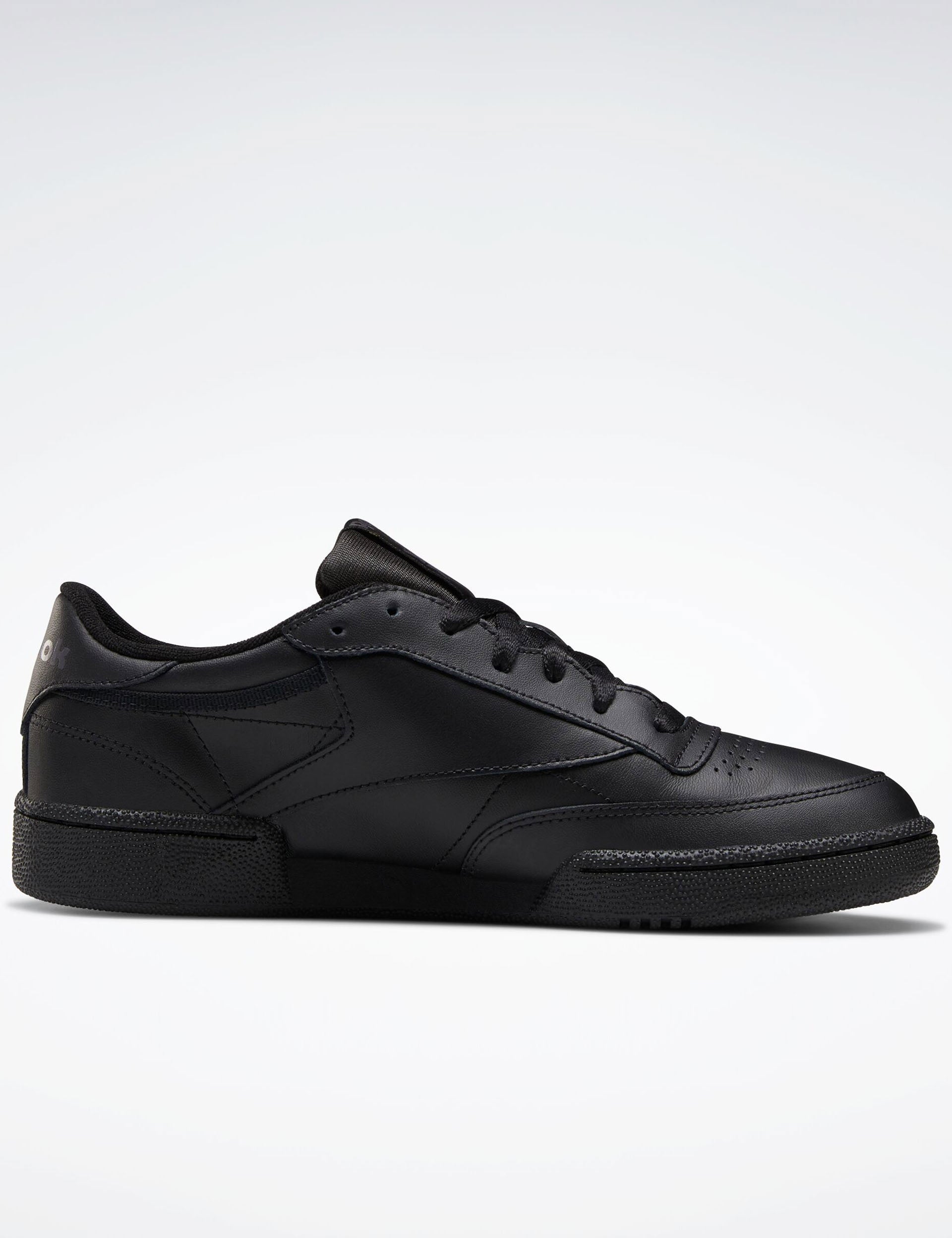 Reebok Club C 85 Vintage Sneakers - Intense Black/Charcoal - Men's Classic Casual Shoes for Everyday Wear & Street Style