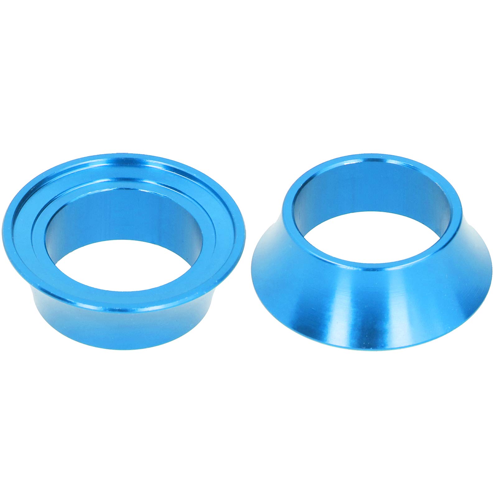 2Pcs CNC Aluminum Alloy Headset Spacer Washer Set - Conical Stem Spacers for Bicycle Front Fork (Blue) | Bike Repair & Maintenance Accessories | Perfect for MTB, Road & Hybrid Bikes