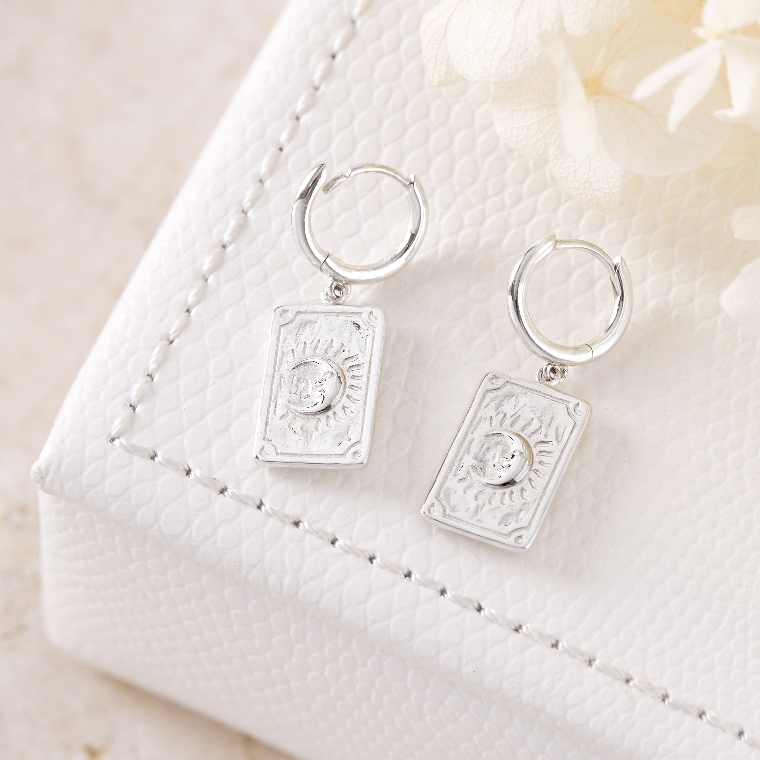 Sun and Moon Tarot Huggies - Mystical Astrology Inspired Earrings for Women | Perfect for Tarot Readings, Spiritual Healing & Boho Fashion Accessories