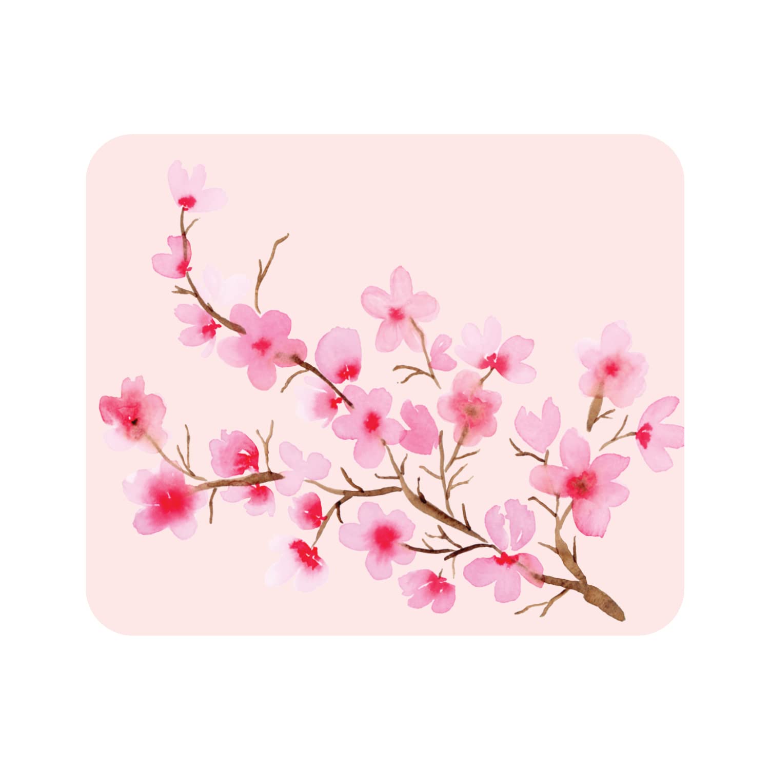 OTM Essentials Fabric Mouse Pad with Cherry Blossom Floral Design - Non-Slip Base, Smooth Surface for Precise Tracking - Perfect for Office, Gaming & Home Workspace Decor