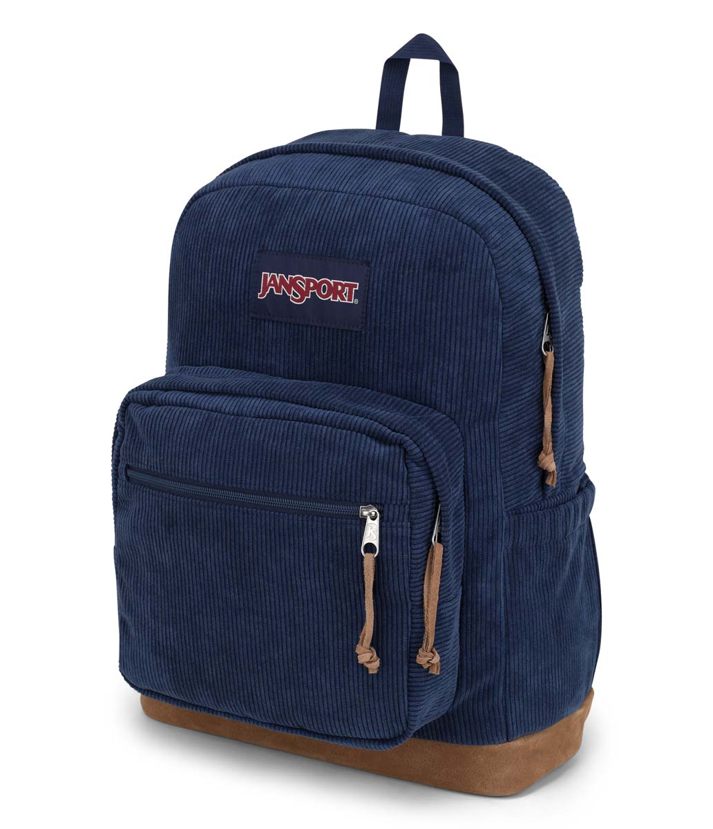 JanSport Right Pack Expressions Backpack - Navy Corduroy, Lightweight Laptop Backpack for School, College & Travel, Durable Bookbag with Padded Shoulder Straps
