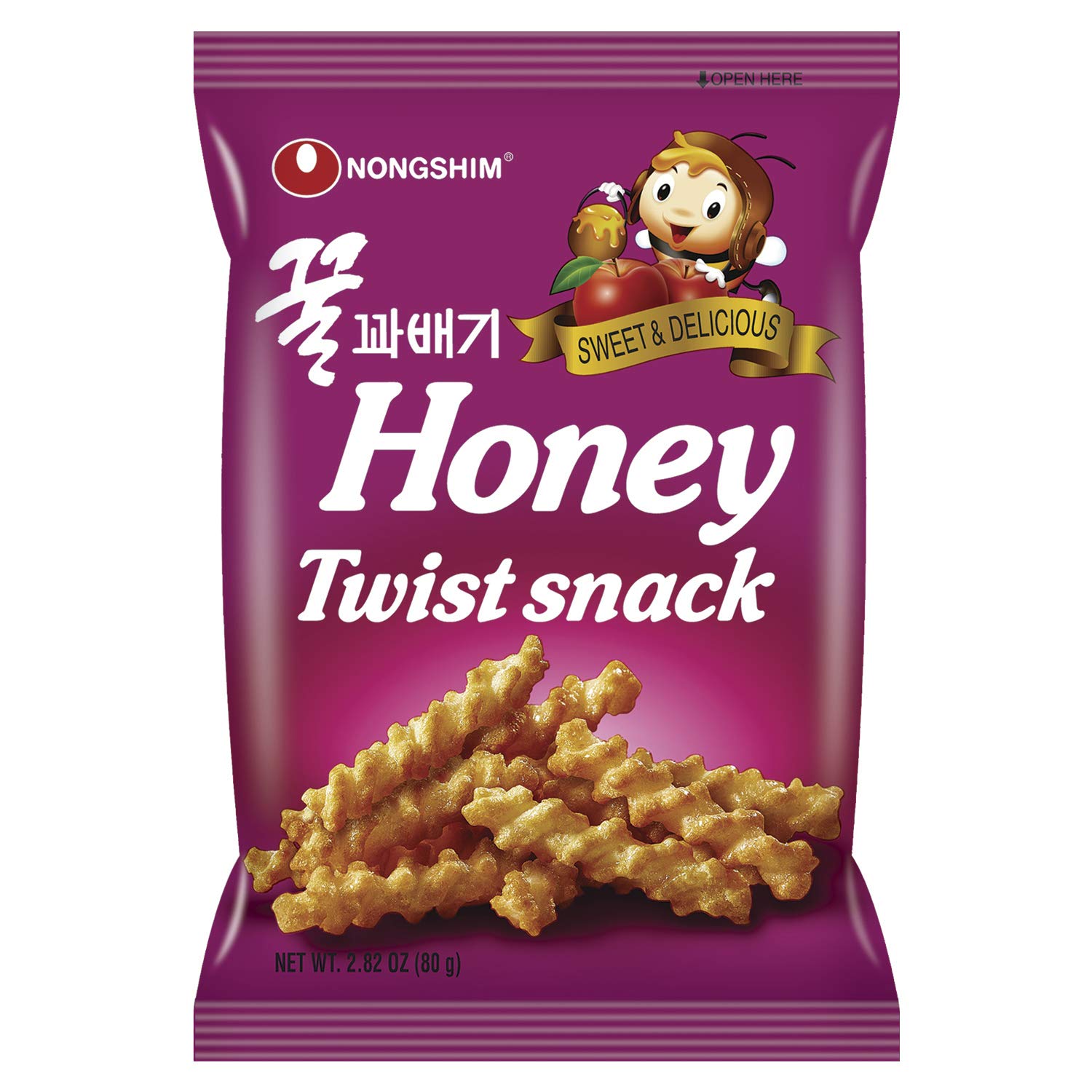 Nongshim Honey Twist Snacks - 2.82oz (12 Pack) | Korean Honey Flavored Pretzel Sticks | Perfect for Office Snacks, School Lunches & Movie Nights