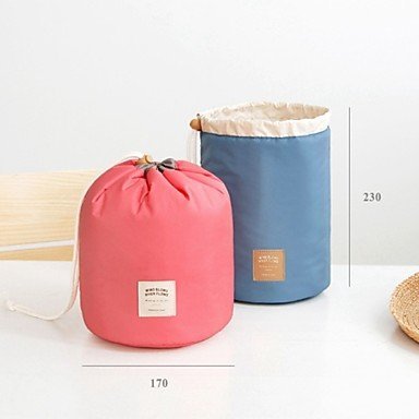OCTOPUS PRIME Barrel Shaped Cosmetic Pouch - Waterproof Makeup Bag for Travel & Daily Use | Round Cosmetic Case Organizer | Perfect for Toiletries, Brushes & Beauty Essentials