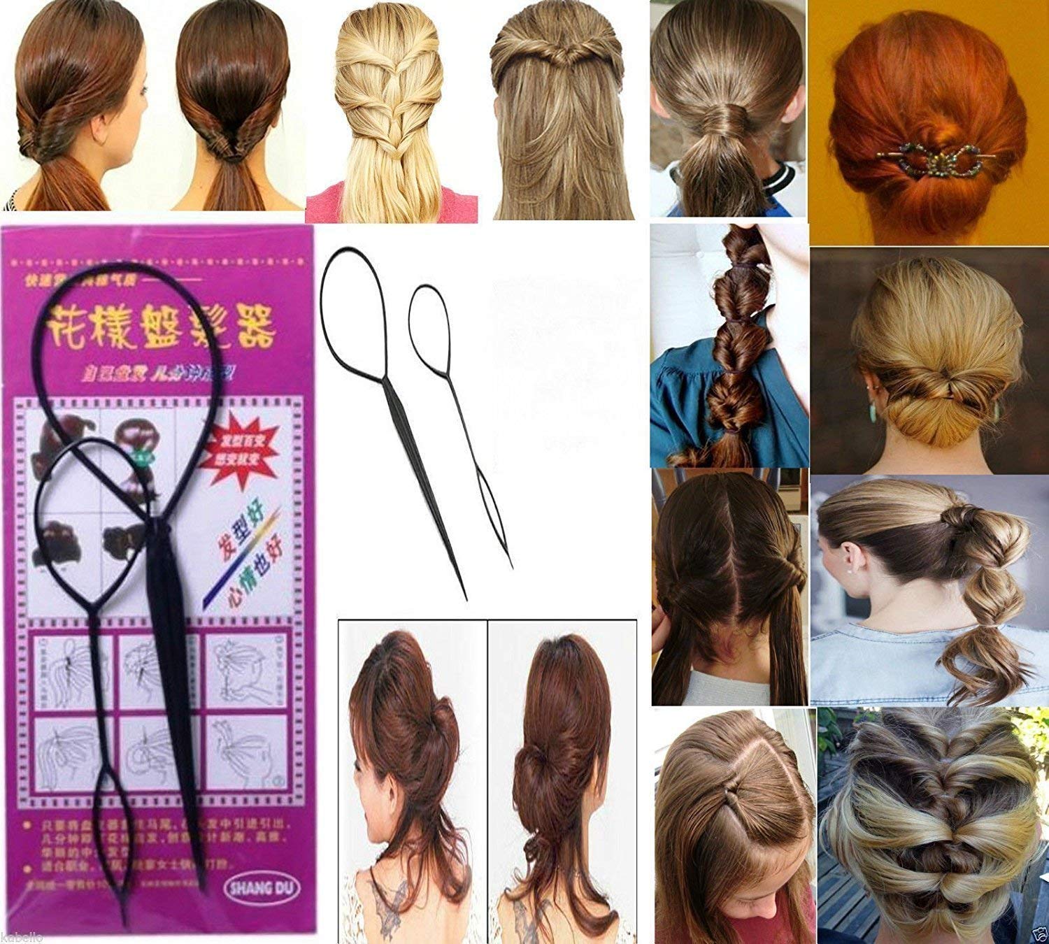 Boxo 5-Piece Hair Styling Kit - Bun Maker & Braid Tools for Women & Girls | Perfect for Updos, Ponytails & Everyday Hairstyles