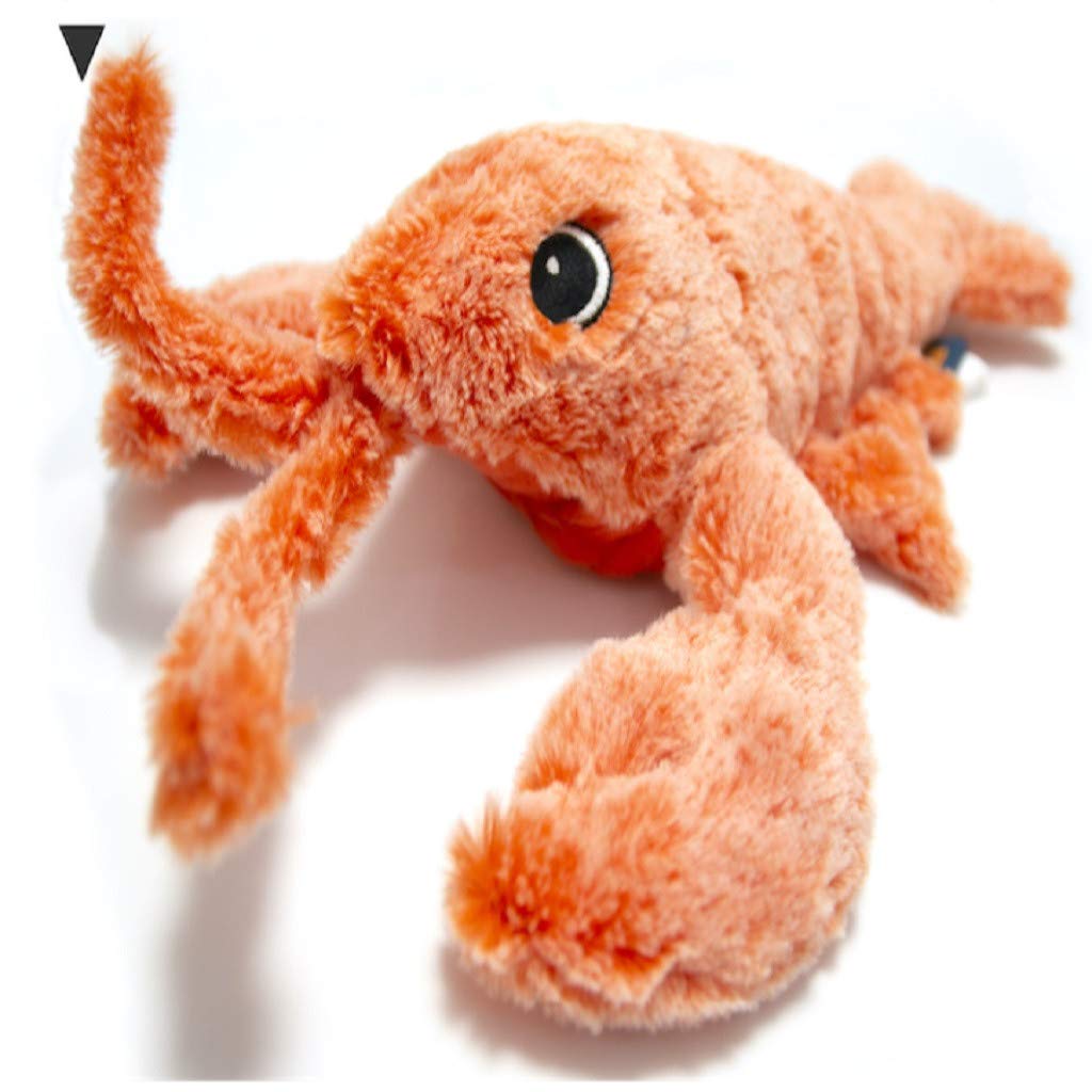 DIOOP Interactive Electric Moving Shrimp Dog Toy - Chew Proof Squeaky Puppy Toy for Aggressive Chewers, Small Stuffed Animal Teeth Cleaning & Training Toy for Dogs and Cats | Perfect for Indoor Play, Teething Relief & Pet Bonding Time