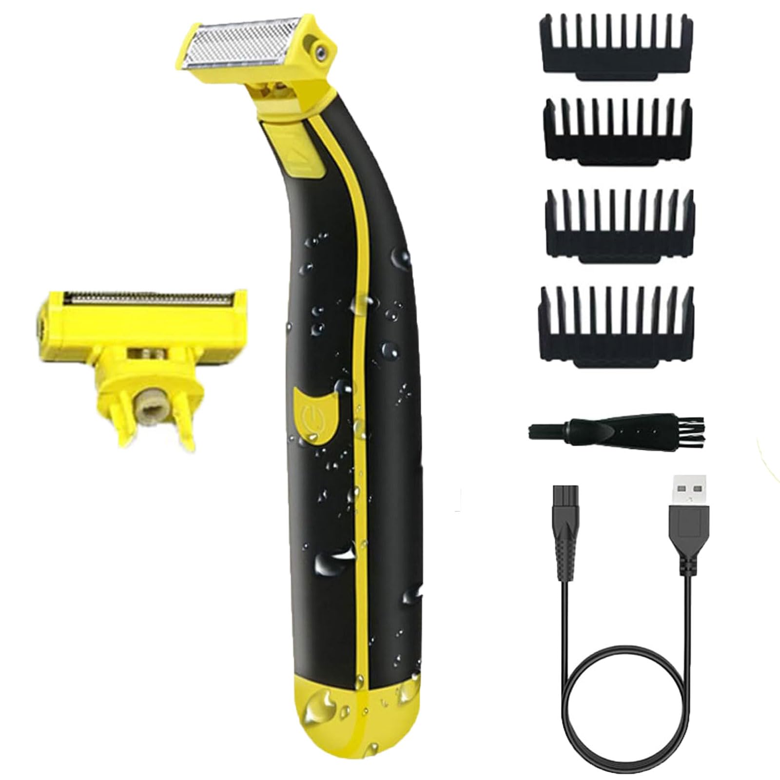 2025 Stellaya Men's Electric Shaver - Wet & Dry Full Body Hair Trimmer with 4 Adjustable Combs & Replacement Blade - Perfect for Travel, Gym, and Home Grooming