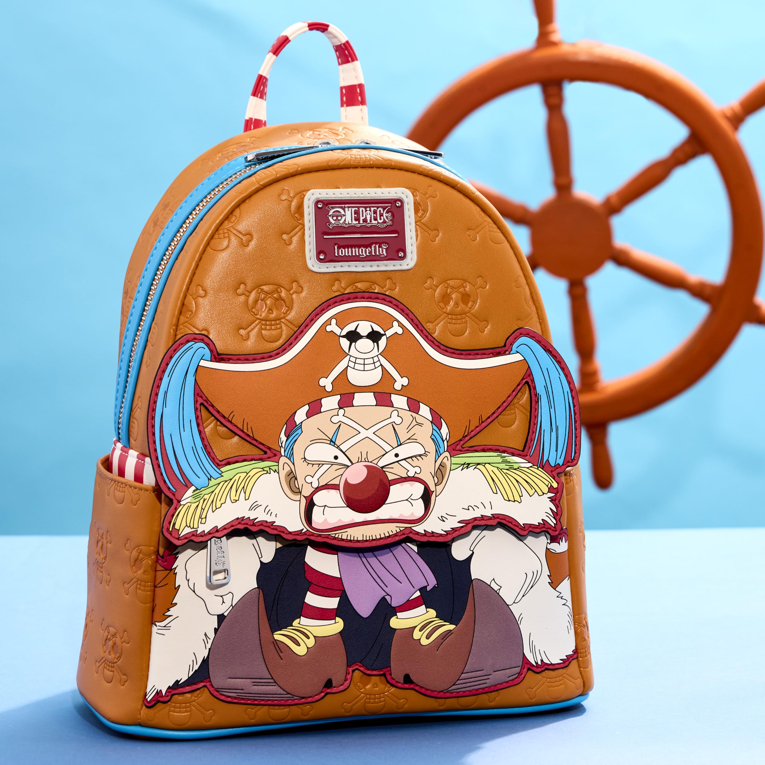 Loungefly One Piece Buggy Cosplay Mini Backpack - Amazon Exclusive Anime Collectible for Fans, Cosplay & Conventions