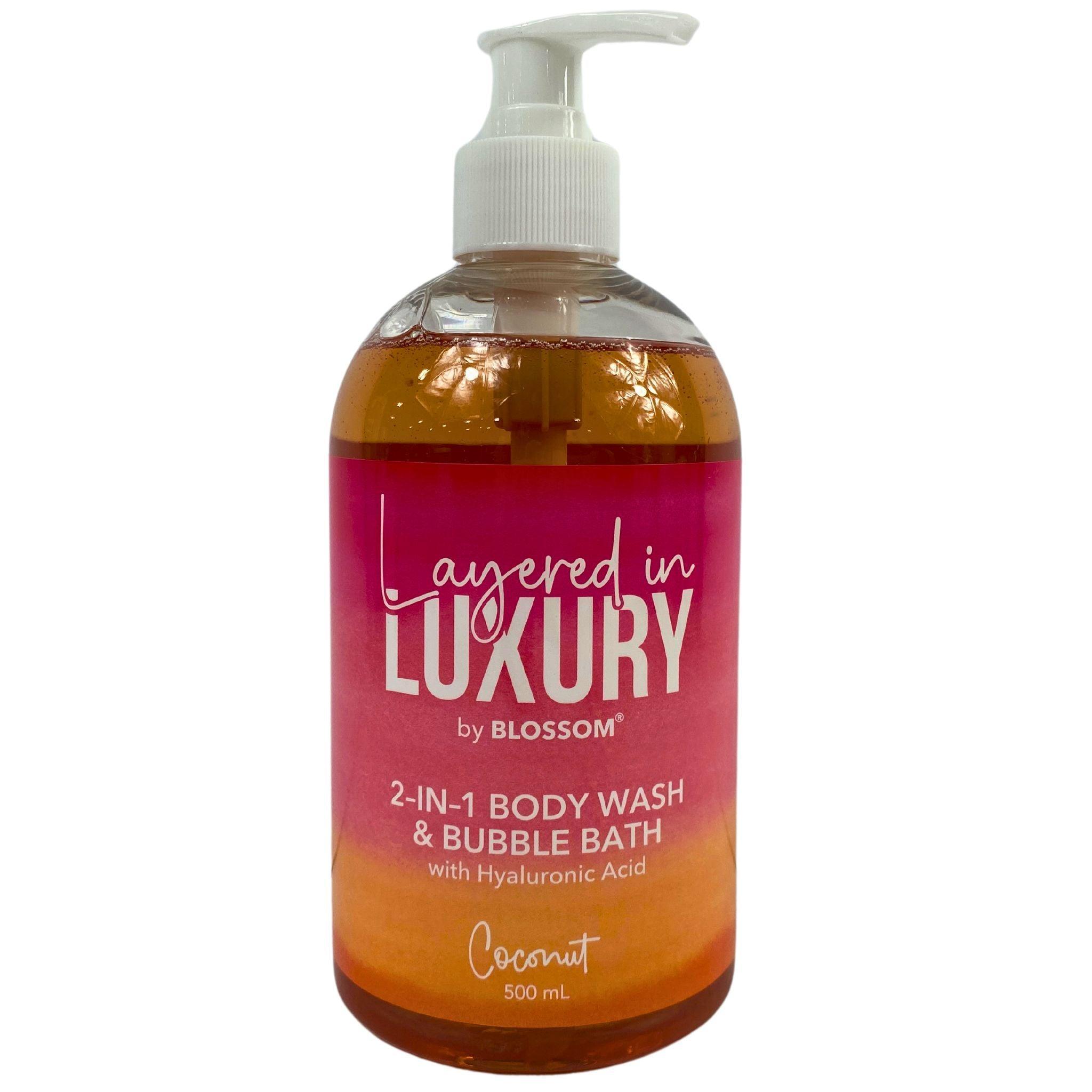 Blossom 2-in-1 Body Wash & Bubble Bath 500mL (48 Pack) - Moisturizing & Luxurious Layered Fragrance for Shower & Bath Time Relaxation