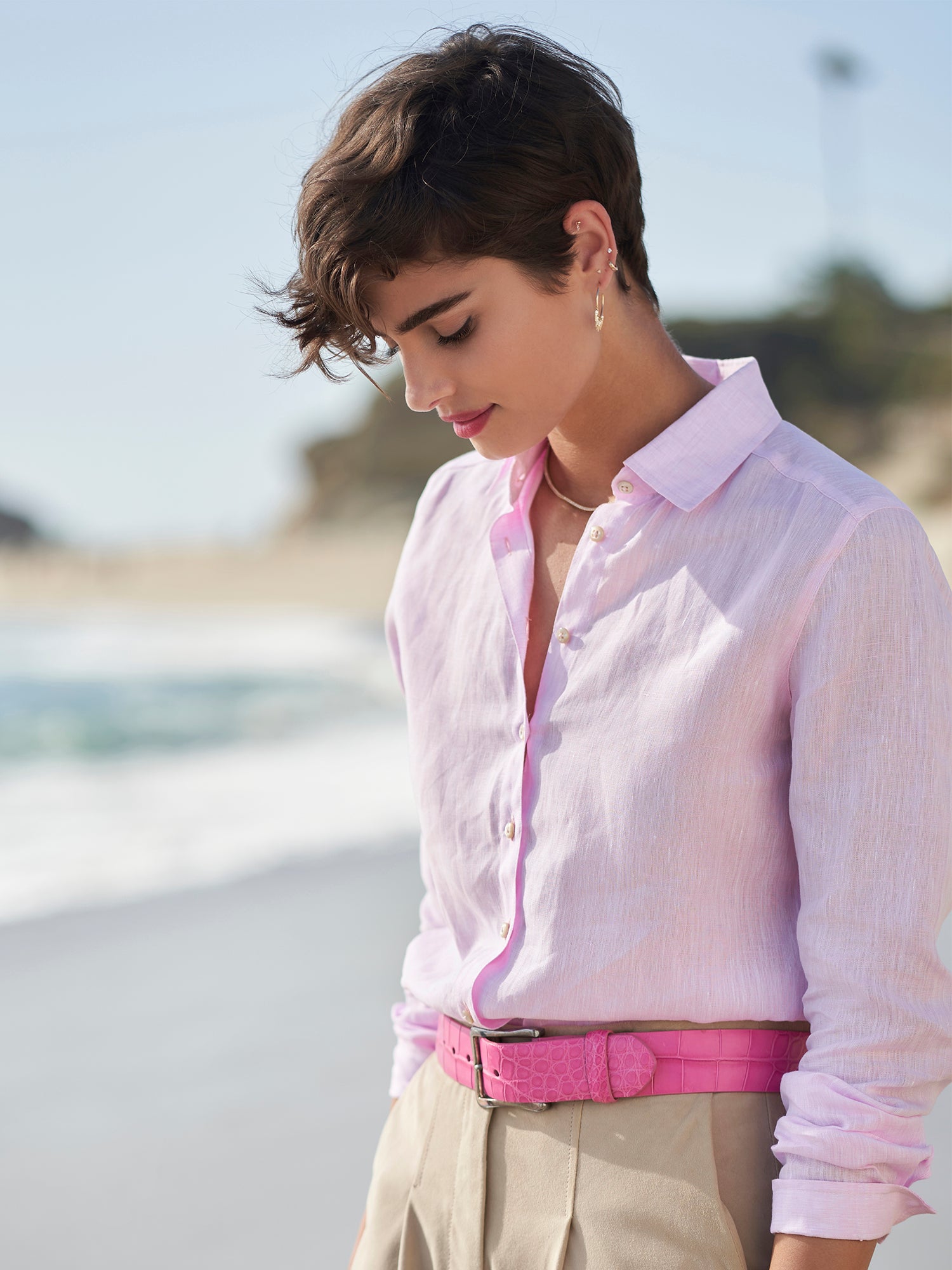 Adeline Linen Shirt for Women - Breathable Summer Button Down Top - Casual Office & Vacation Wear