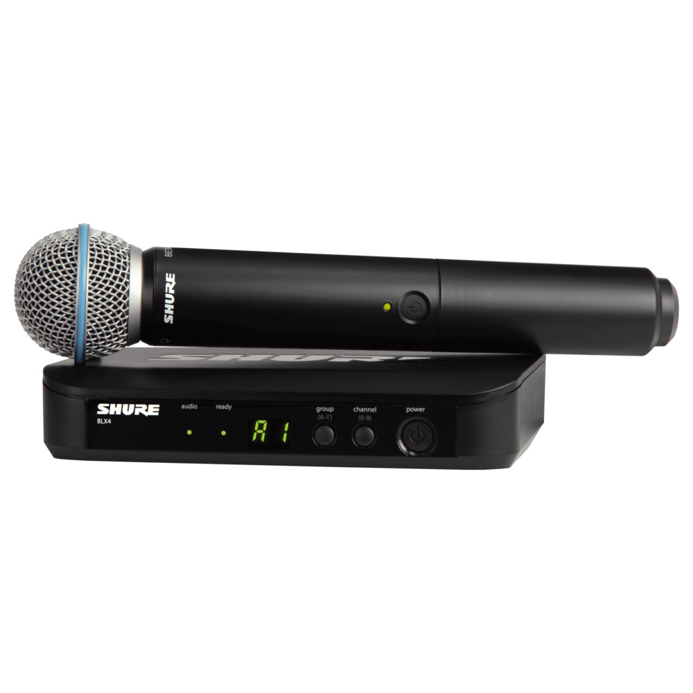 Shure BLX24/B58 Professional Wireless Microphone System with Beta 58A Handheld Mic - Ideal for Live Performances, Studio Recording & Public Speaking