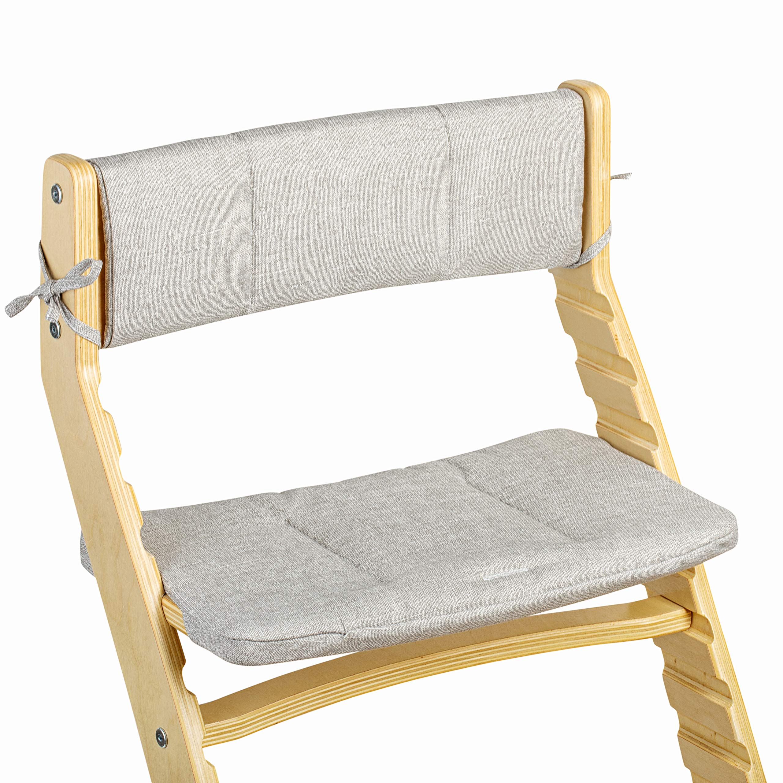 Premium Adjustable High Chair Cushion with Backrest & Seat Cover - Soft Grey Memory Foam Support for Dining, Office & Nursery Use