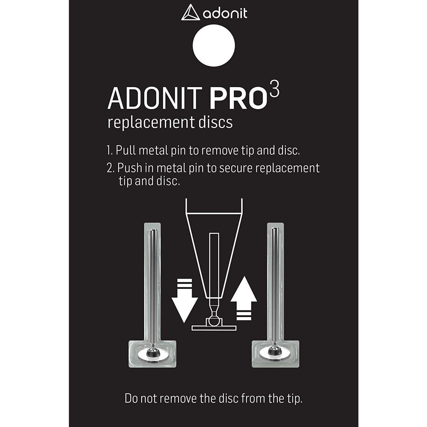 Adonit Tip Mini 4 & Pro 3 Stylus Replacement Discs (2-Pack) - Compatible with iPad, iPhone, and Android Tablets for Precise Drawing & Note-Taking