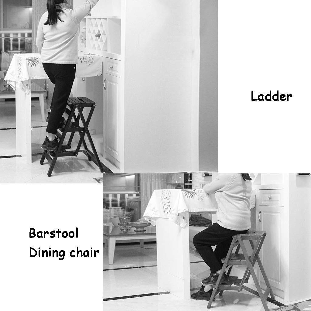 DASHADAO Folding 4-Step Portable Stool - Indoor Climbing Stool, Lightweight Step Ladder for Home, Kitchen, Bathroom & Garden - Perfect as Step Stool, Bar Stool, Dining Chair & Household Tool