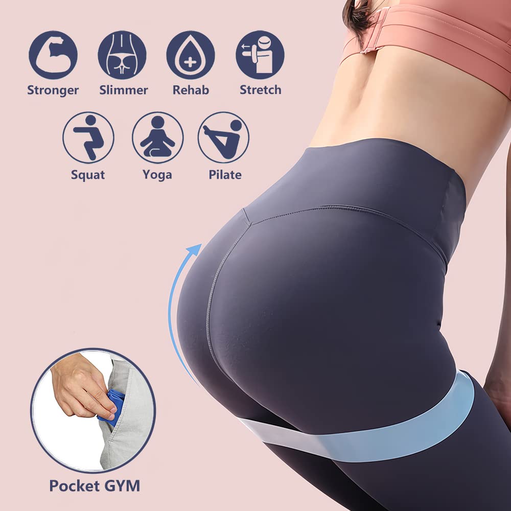 Premium Fitness Resistance Bands Set - 20lb Elastic Exercise Bands for Strength Training, Gym Workouts, Pilates & Yoga | Home Gym Equipment for Men & Women | Perfect for Toning, Stretching & Rehabilitation