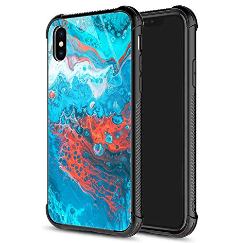 Blue Orange Marble