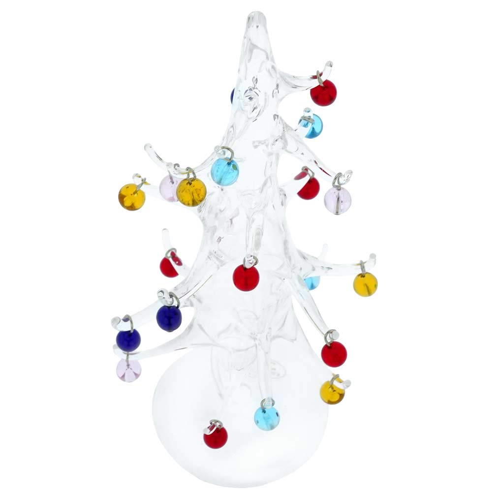 Venetian Murano Glass Christmas Tree with Handcrafted Ornaments – Elegant Holiday Decor for Home, Office & Festive Gifting