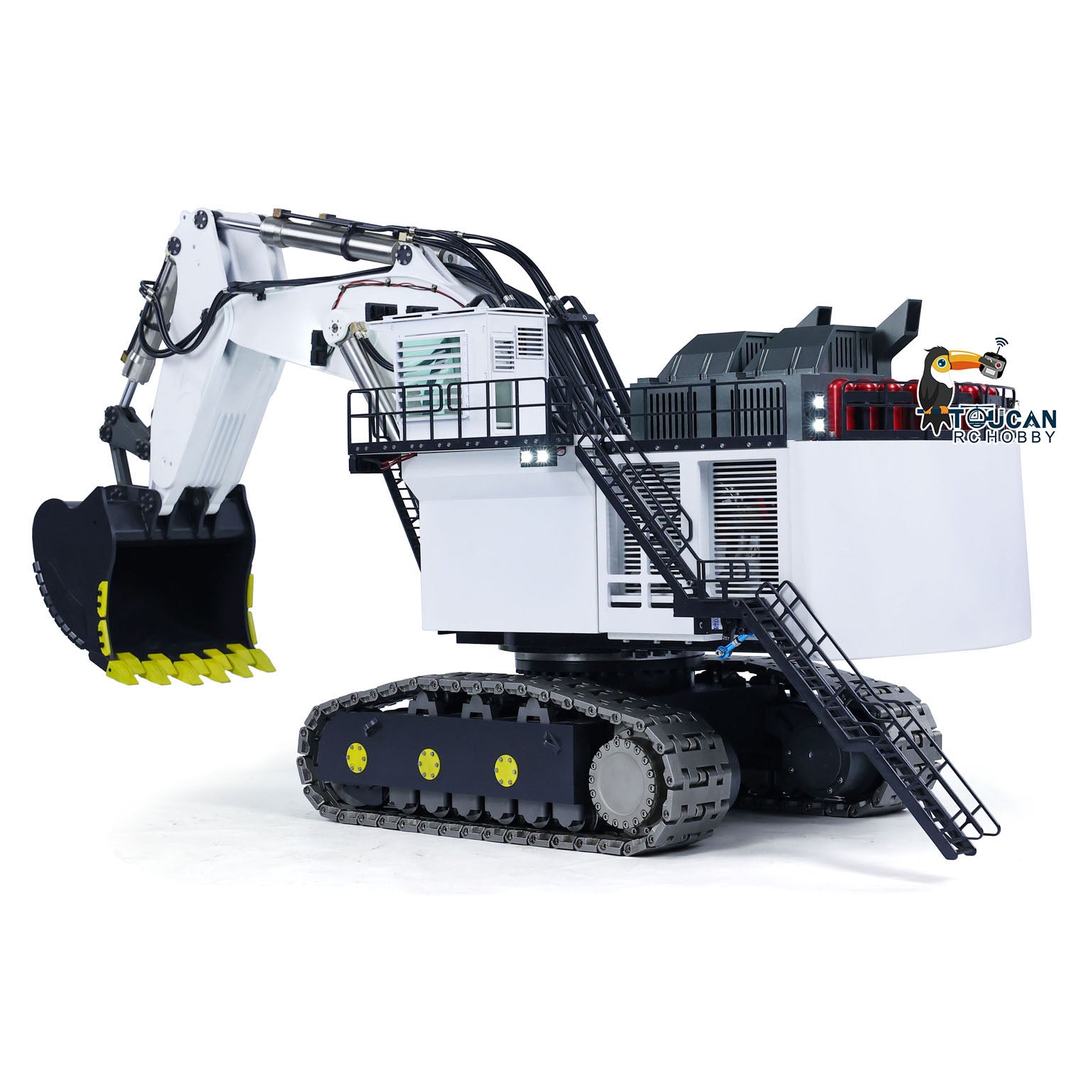 1/25 R9800 Hydraulic RC Excavator Toy - RTR Double Pump Radio Controlled Construction Vehicle with Sound, Light & Smoke Effects | Upgraded Version for Kids & Adults | Construction Site Play, Backyard Digging, STEM Learning