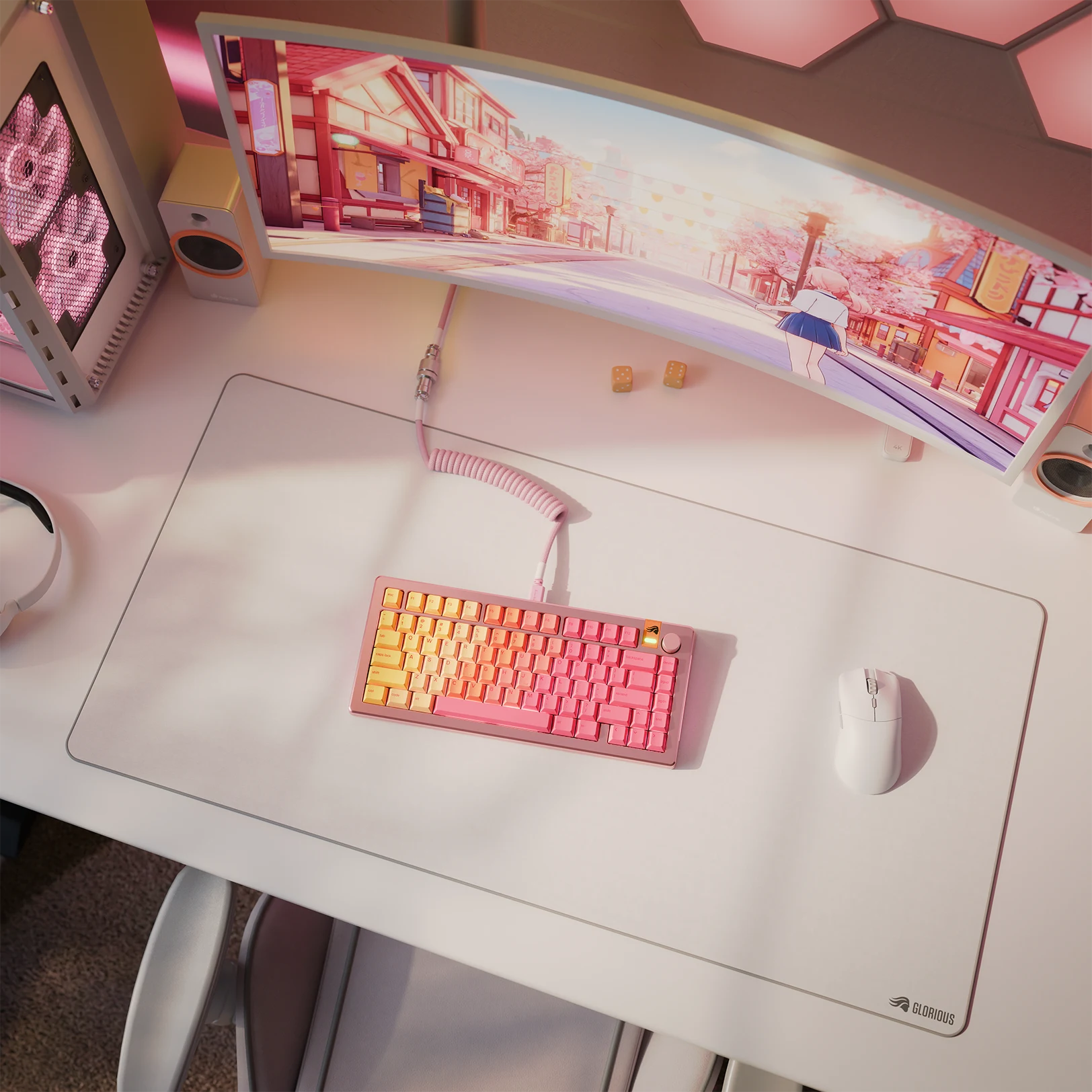 GPBT Grapefruit V2 Keycaps - 137 Keys PBT Double Shot Shine Through Keycap Set for Mechanical Keyboards (Cherry MX, Gateron, Kailh) - Perfect for Gaming, Typing & Custom Keyboard Builds