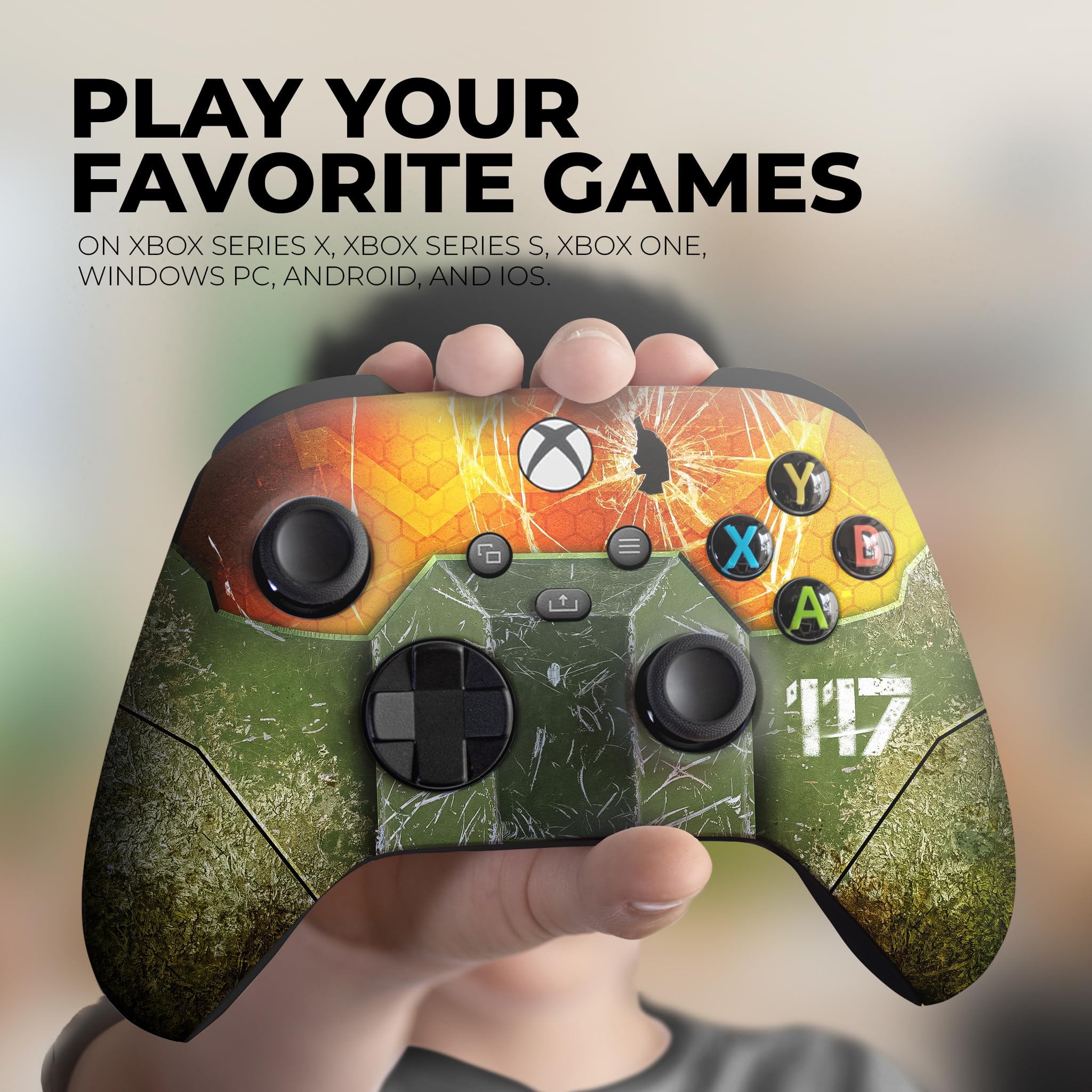 DreamController Halo Master Chief Wireless Xbox Controller - Compatible with Xbox One & Series X/S - Custom Hydro-Dip Printed in USA (Not a Skin) - Perfect for Gaming, Collecting & Gift Giving