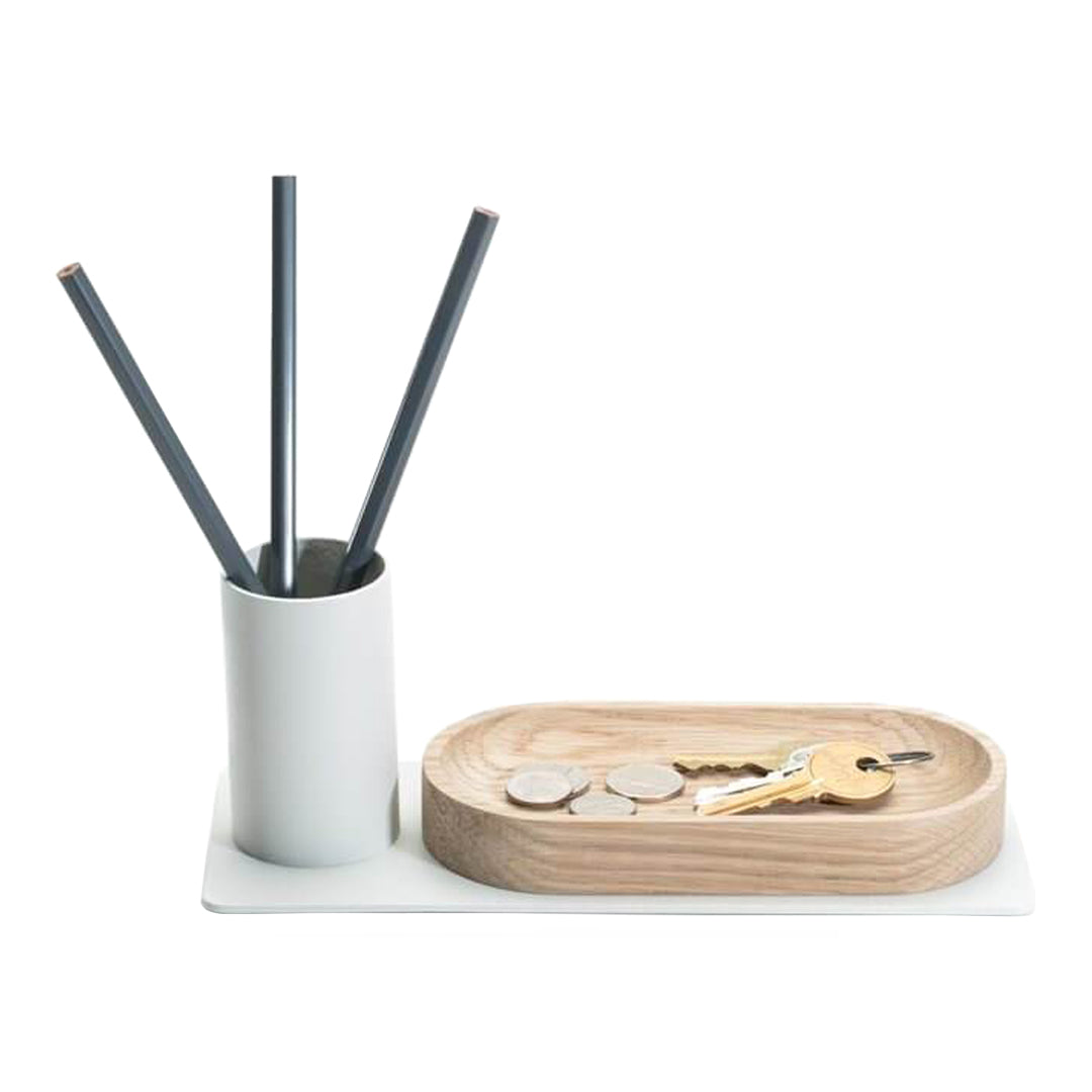 Cody Desktop Organizer - Premium Wooden Office Desk Organizer with Drawer | Perfect for Pens, Paper Clips, Sticky Notes & Office Supplies | Ideal for Home Office, Workstation & Study Desk Organization