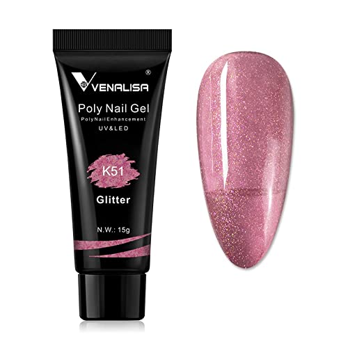 Venalisa Poly Builder Gel - 15g Professional Acrylic Nail Extension Gel for Strong & Natural-Looking Nails | DIY Salon-Quality Manicures at Home | Perfect for Nail Art, Extensions & Gel Polish Overlays