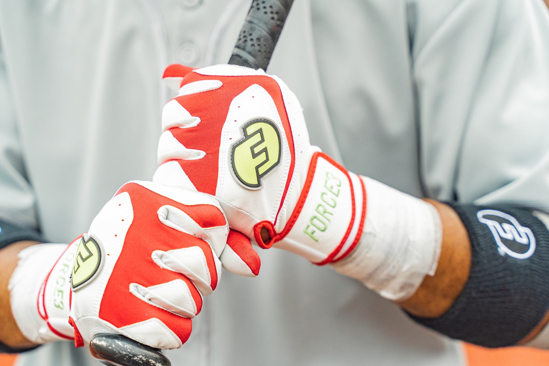 FORCE3 Pro Signature Batting Gloves - Baseball & Softball Training Gloves for Hitting Practice, Bat Grip & Fielding - Premium Leather Palm for Comfort & Durability (Perfect for Games, Training & Outdoor Sports)
