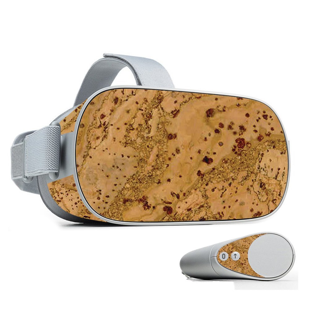 MightySkins Vinyl Decal Wrap Cover for Oculus Go VR Headset - Cork Texture | Protective & Durable Skin | Easy to Apply & Remove | Made in USA | Perfect for Gaming, Travel & VR Enthusiasts