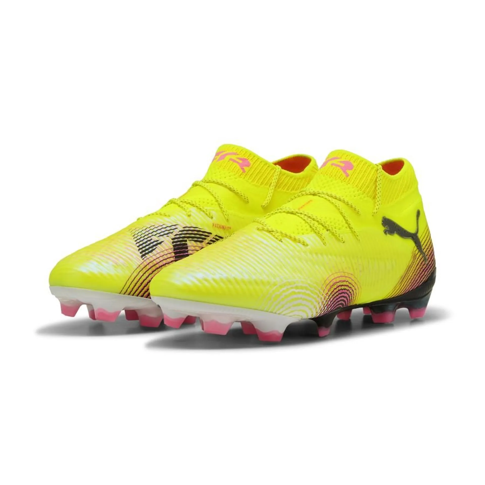 Puma Future 8 Ultimate FG Football Boots for Men - Yellow Alert/Black/Sun Struck - Lightweight Soccer Cleats with Grip Control - Perfect for Turf Matches & Training Sessions