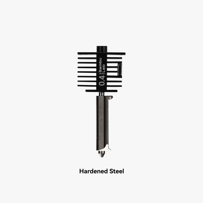 Bambu Lab A1 Series 3D Printer Hotend with Hardened Stainless Steel Nozzle - 0.4mm/0.6mm/0.8mm Sizes for High-Temperature Filaments - Perfect for ABS, PETG, Nylon Printing in Home & Professional 3D Printing Projects
