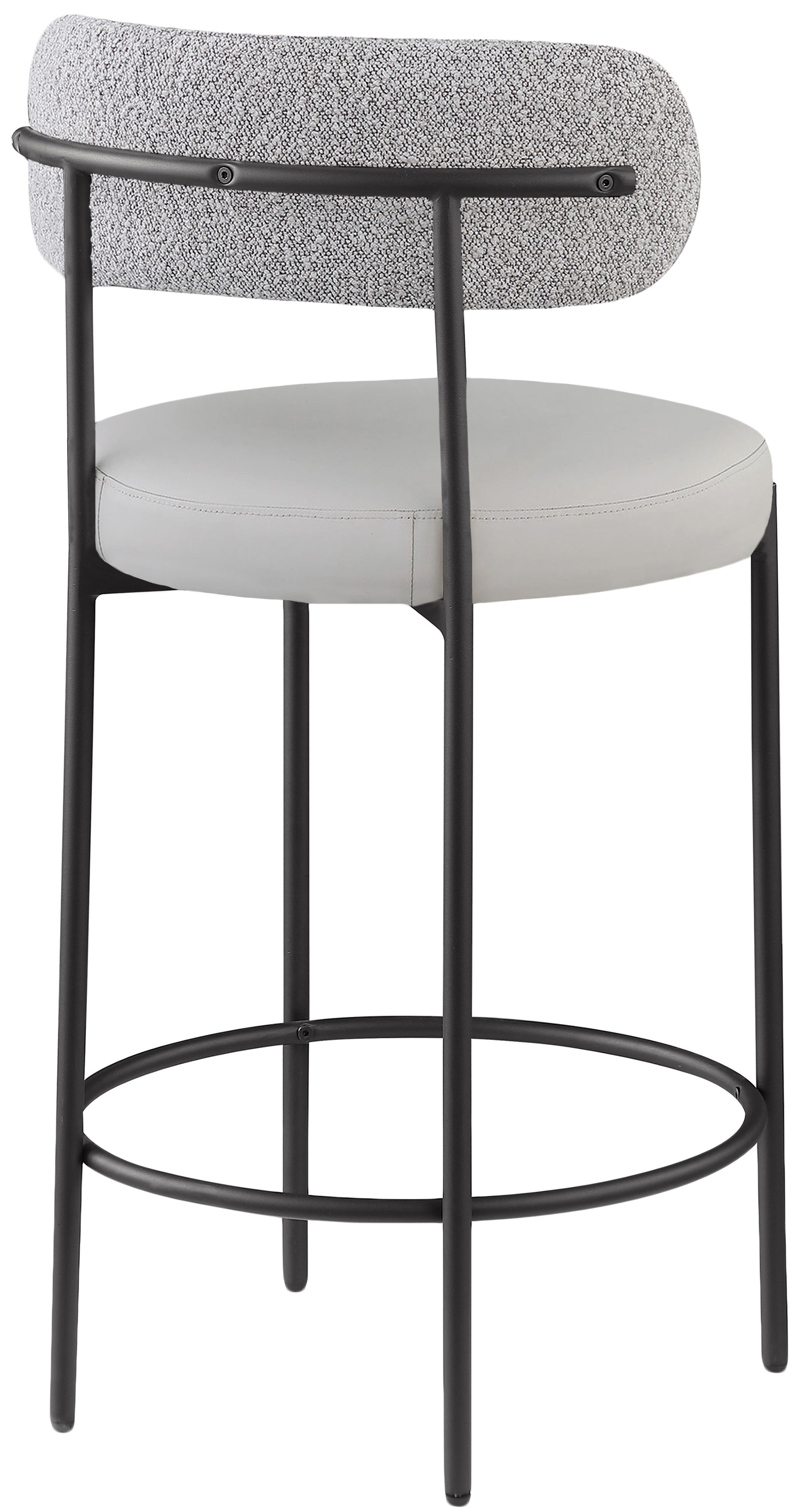 Vegan Leather Seat Stool - Modern PU Leather Footrest Ottoman with Non-Slip Bottom, Perfect for Living Room, Bedroom, Office & Nursery - Lightweight & Space-Saving Stool for Extra Seating or Footrest